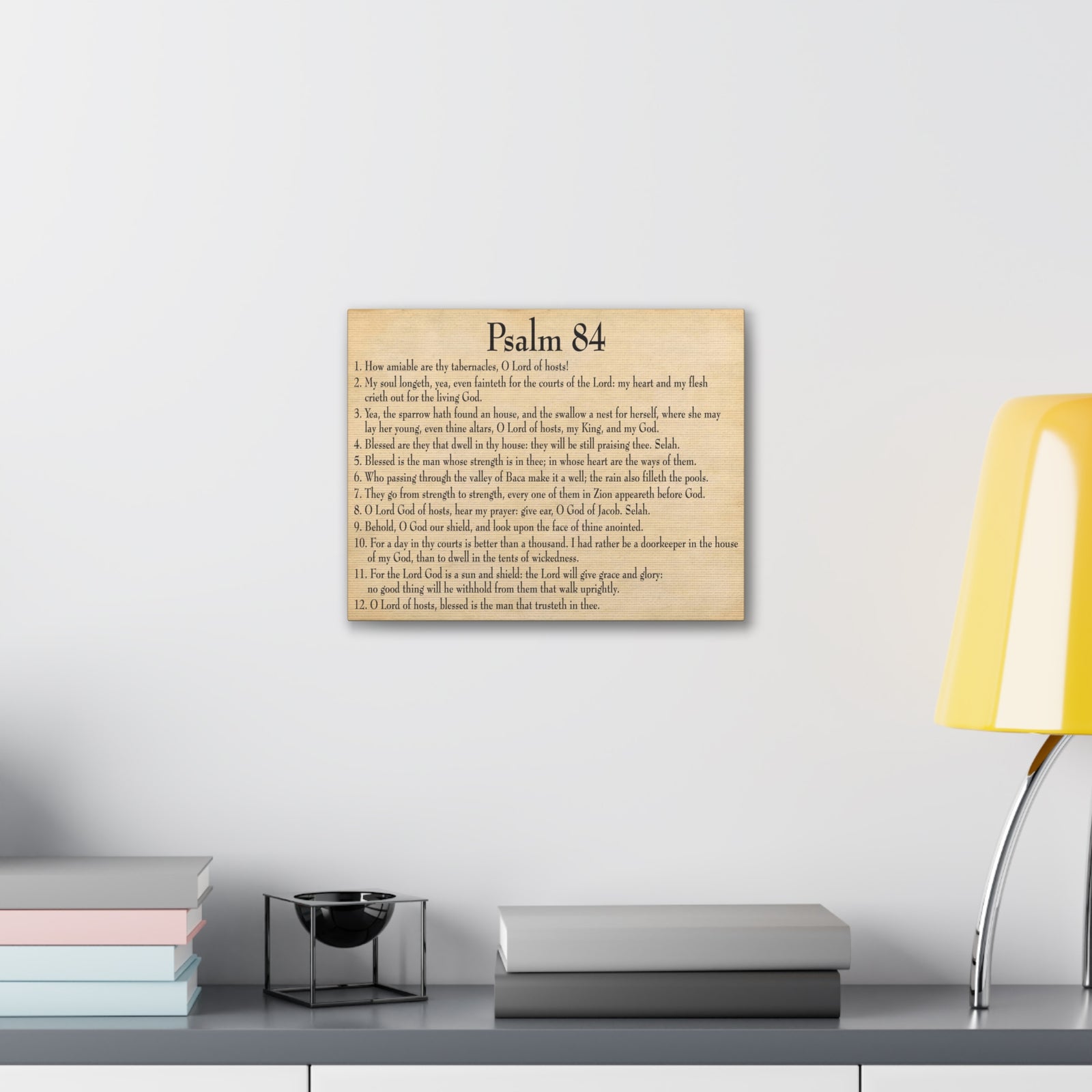 Scripture Walls Dwelling In God's Presence Psalm 84:4 Christian Wall Art Bible Verse Print Ready to Hang-Express Your Love Gifts