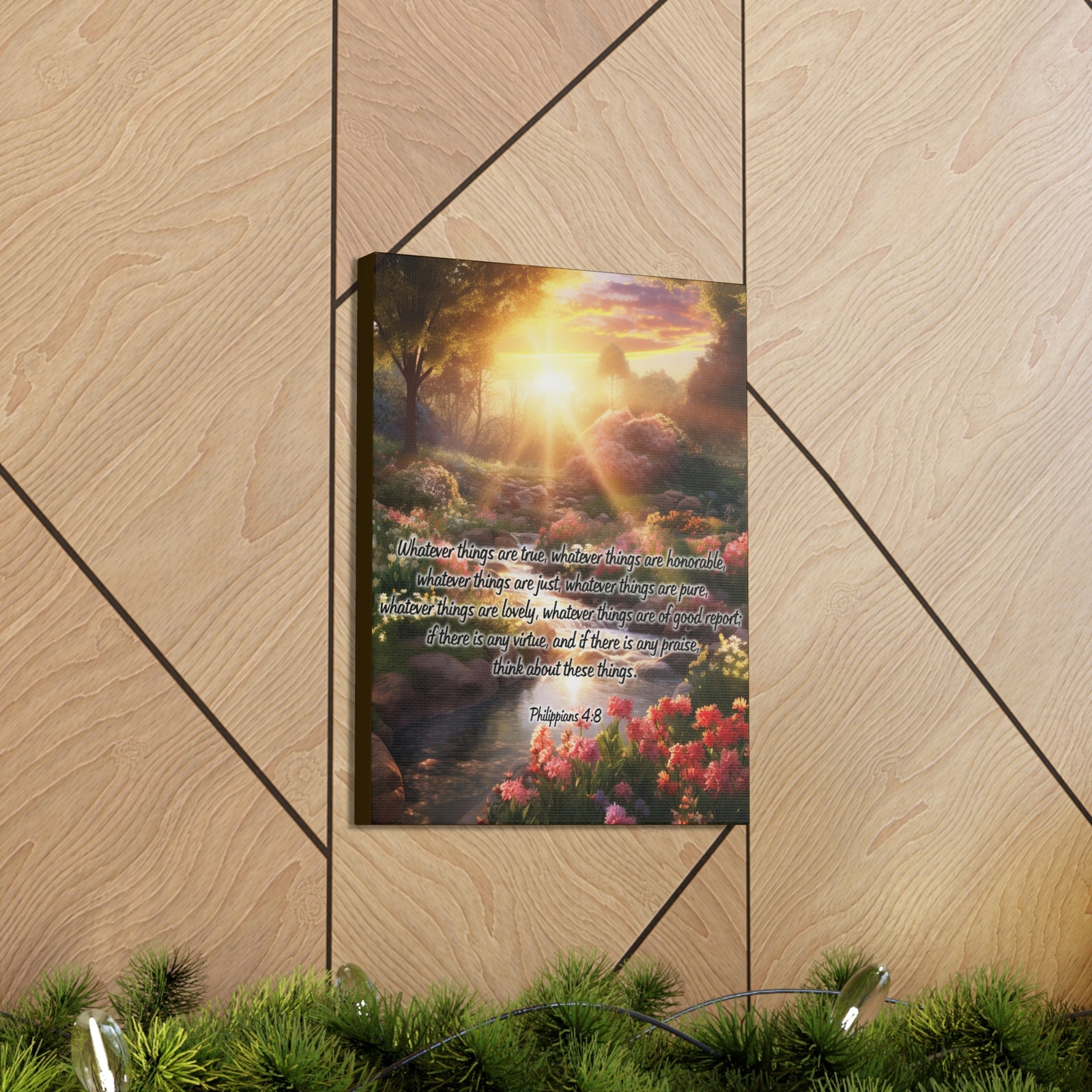 Scripture Walls Whatever Things Philippians 4:8 Christian Wall Art Print Ready to Hang Unframed-Express Your Love Gifts