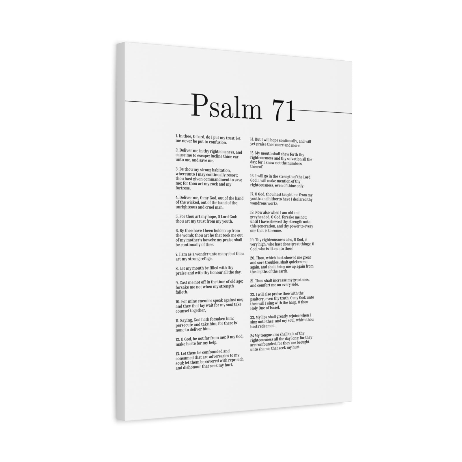 Scripture Canvas O Thou Holy One Of Israel Psalm 71 Christian Wall Art Bible Verse Print Ready to Hang-Express Your Love Gifts
