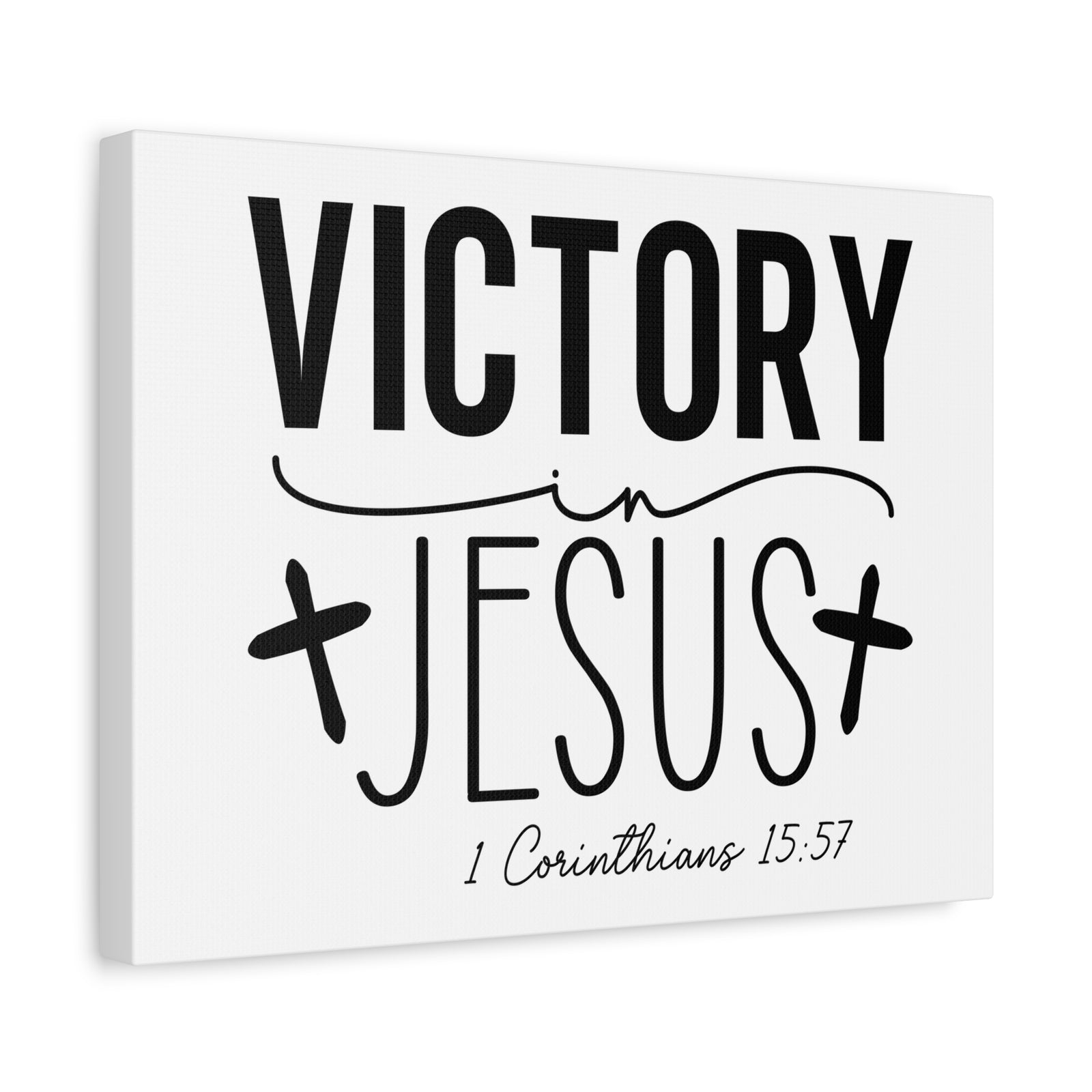Scripture Walls 1 Corinthians 15:57 Victory in Jesus Bible Verse Canvas Christian Wall Art Ready to Hang Unframed-Express Your Love Gifts