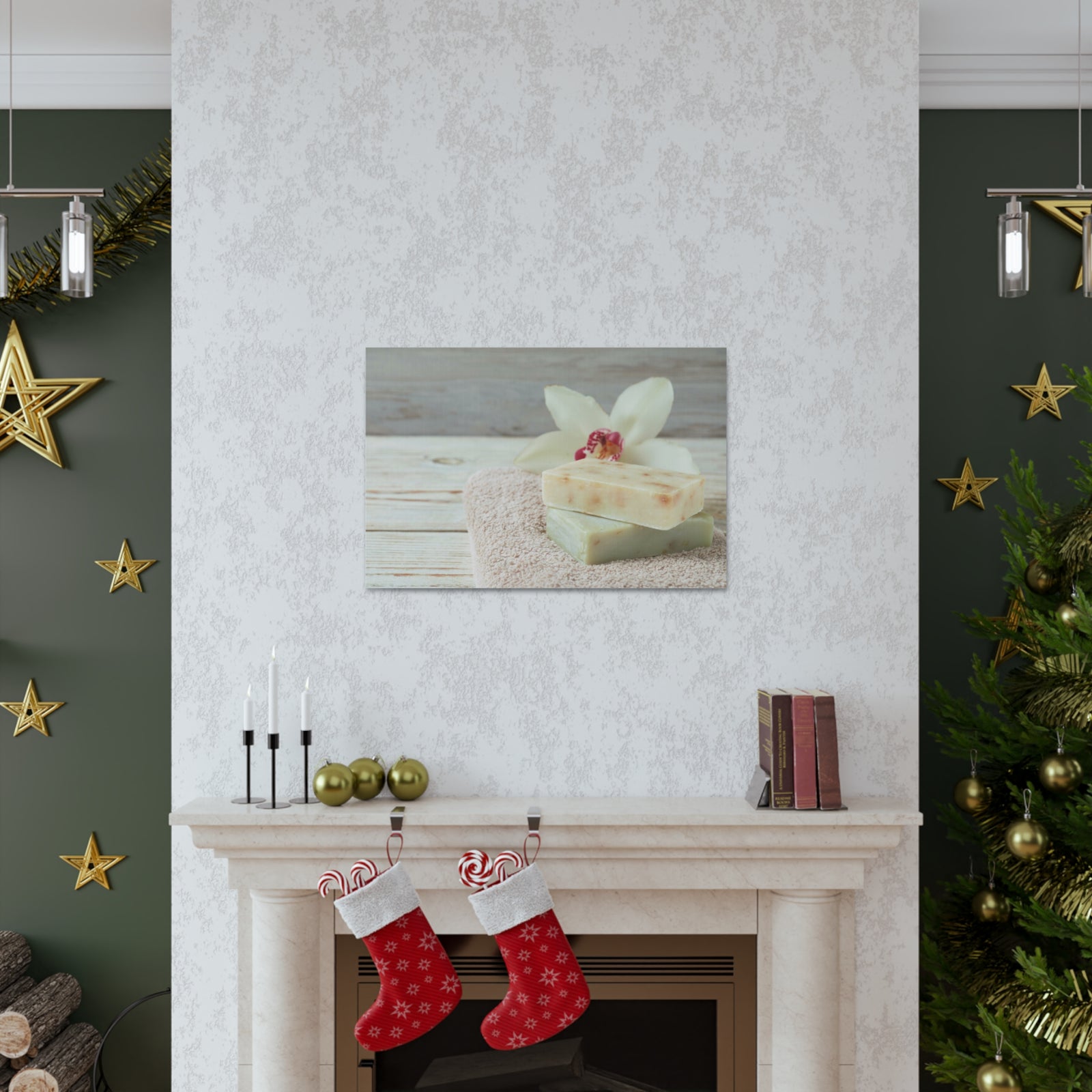 Terry Towel and Lily Forest Floral Nature Photography Canvas Wall Art for Home Decor Ready-to-Hang-Express Your Love Gifts