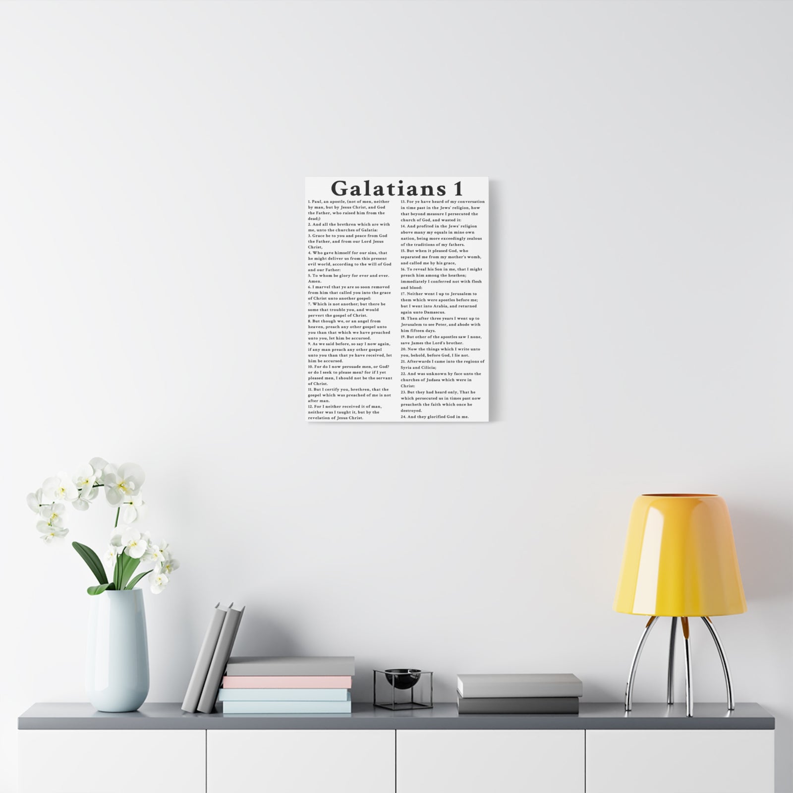 Scripture Walls Galatians 1 Chapter White Defending the Gospel of Grace Bible Canvas Christian Wall Art Ready to Hang Unframed-Express Your Love Gifts