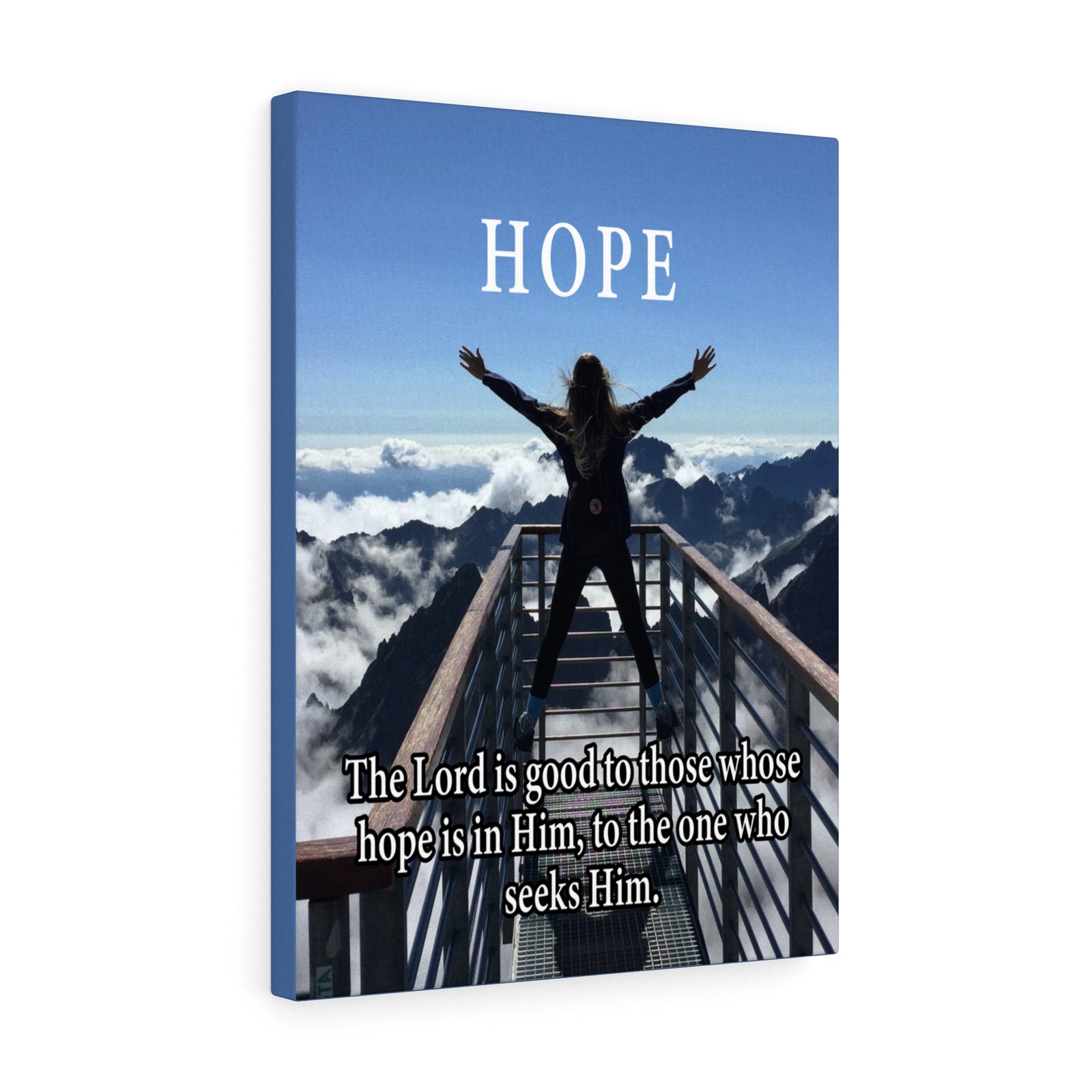 Scripture Walls Hope in the Lord Lamentations 3:25 Canvas Gallery Wraps Ready To Hang Stretched Canvas Wall Art-Express Your Love Gifts