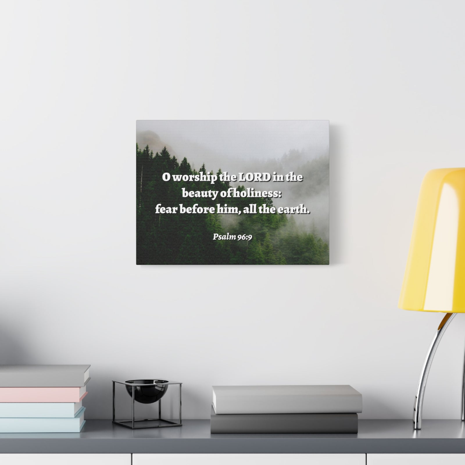 Scripture Walls Beauty Of Holiness Psalm 96:9 Bible Verse Canvas Christian Wall Art Ready to Hang-Express Your Love Gifts