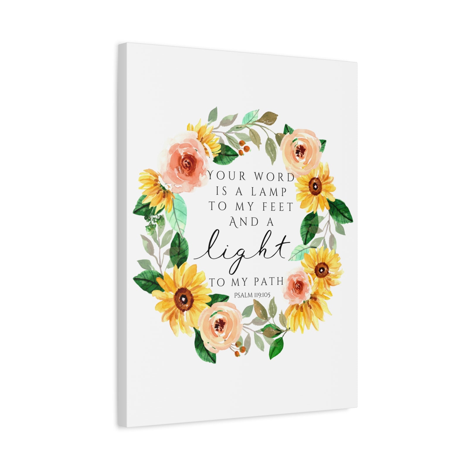 Scripture Walls Psalm 119:105 To My Path Bible Verse Canvas Christian Wall Art Ready to Hang Unframed-Express Your Love Gifts
