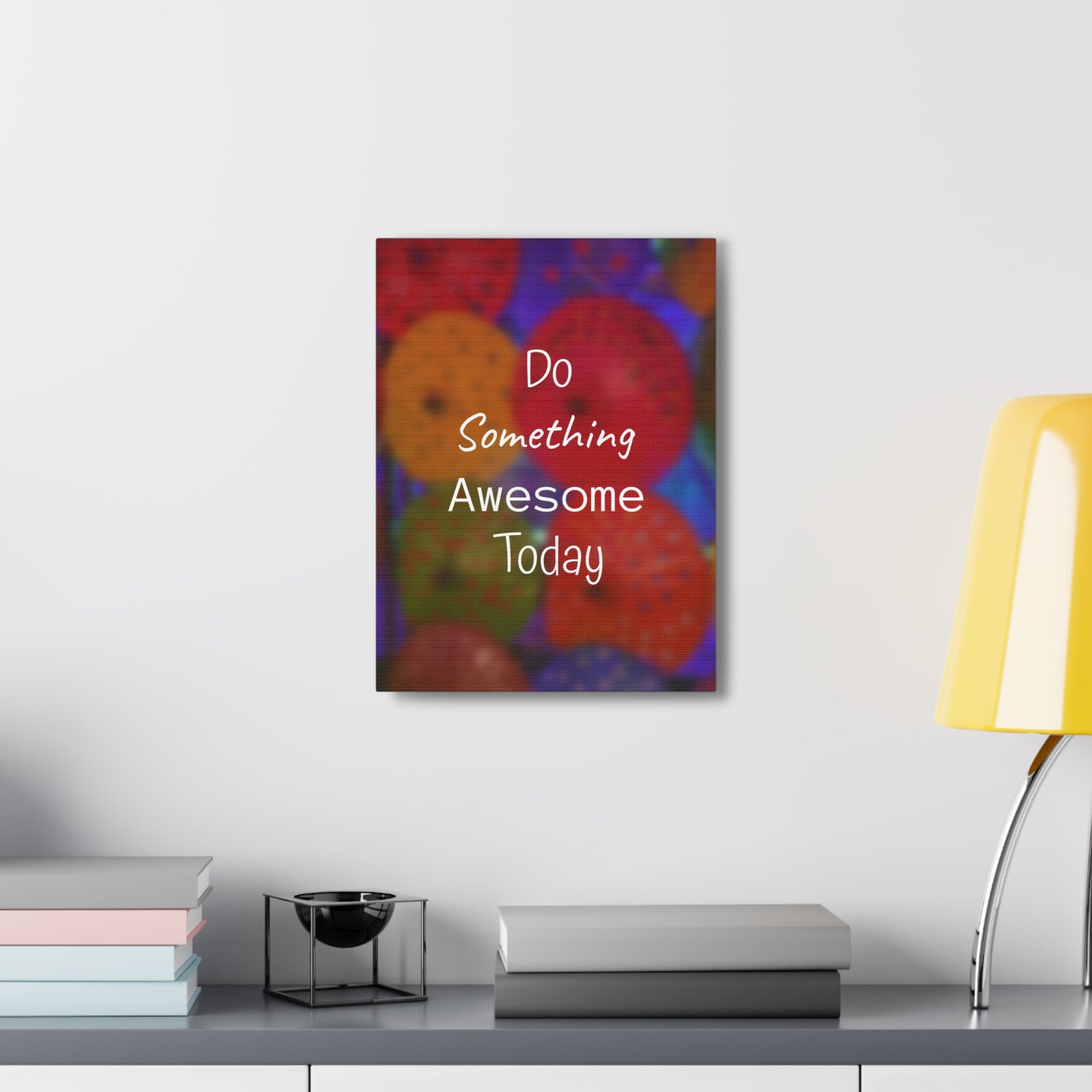 Inspirational Quote Canvas Do Something Awesome Today Motivational Print Ready to Hang Artwork-Express Your Love Gifts