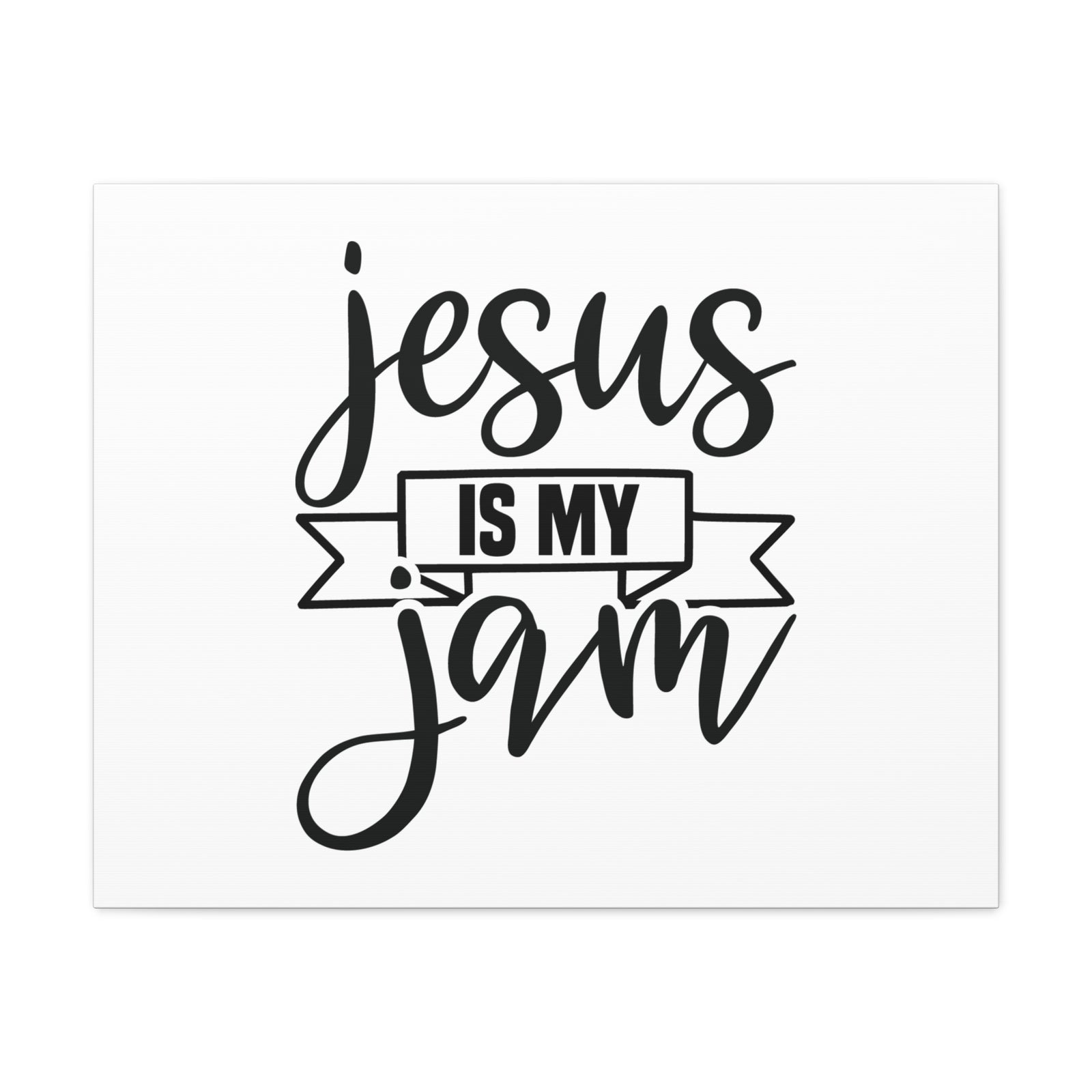 Scripture Canvas Jesus Is My Jam Psalm 27:12 Christian Wall Art Bible Verse Print Ready to Hang-Express Your Love Gifts