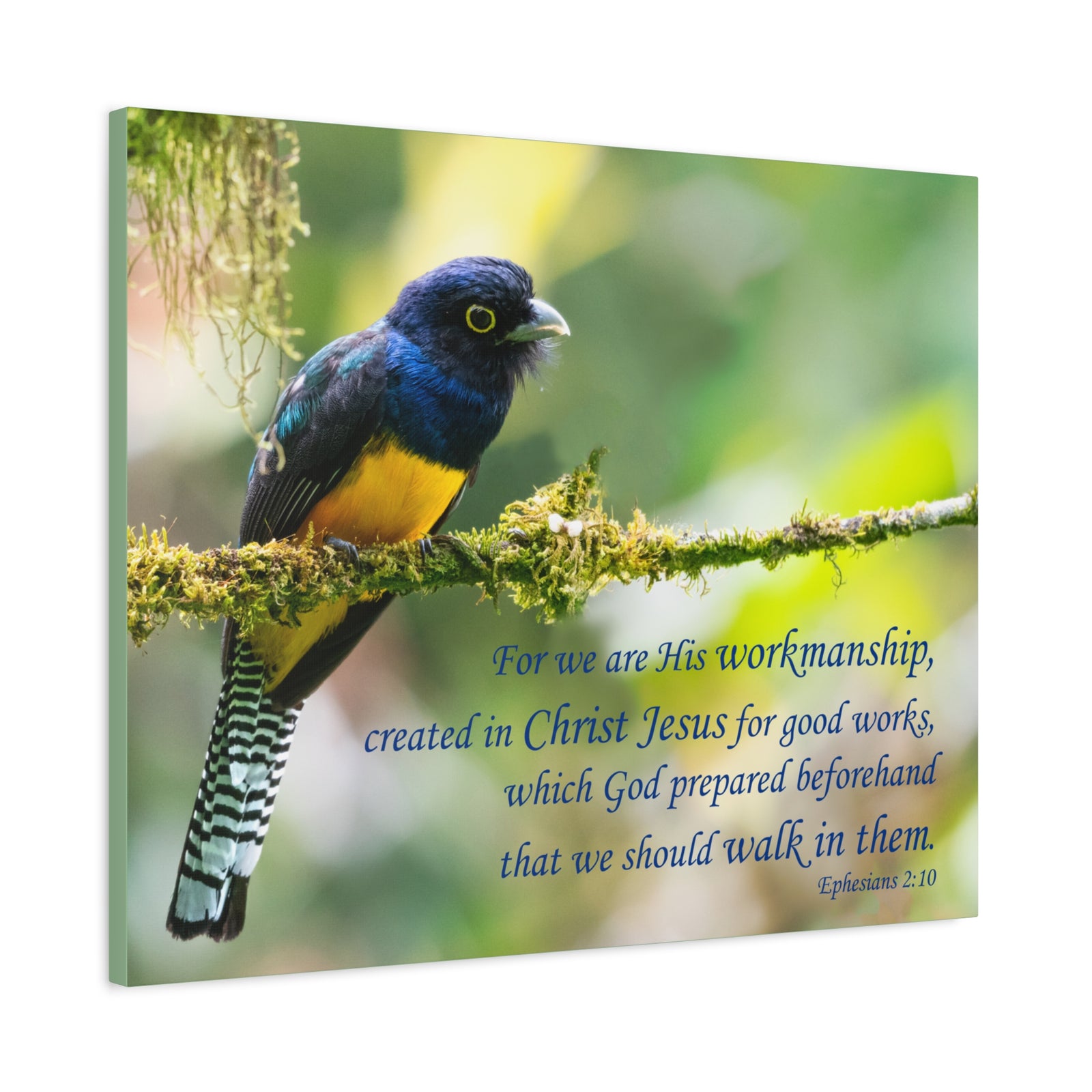 Scripture Canvas For Good Works Ephesians 2:10 Christian Wall Art Bible Verse Print Ready to Hang-Express Your Love Gifts