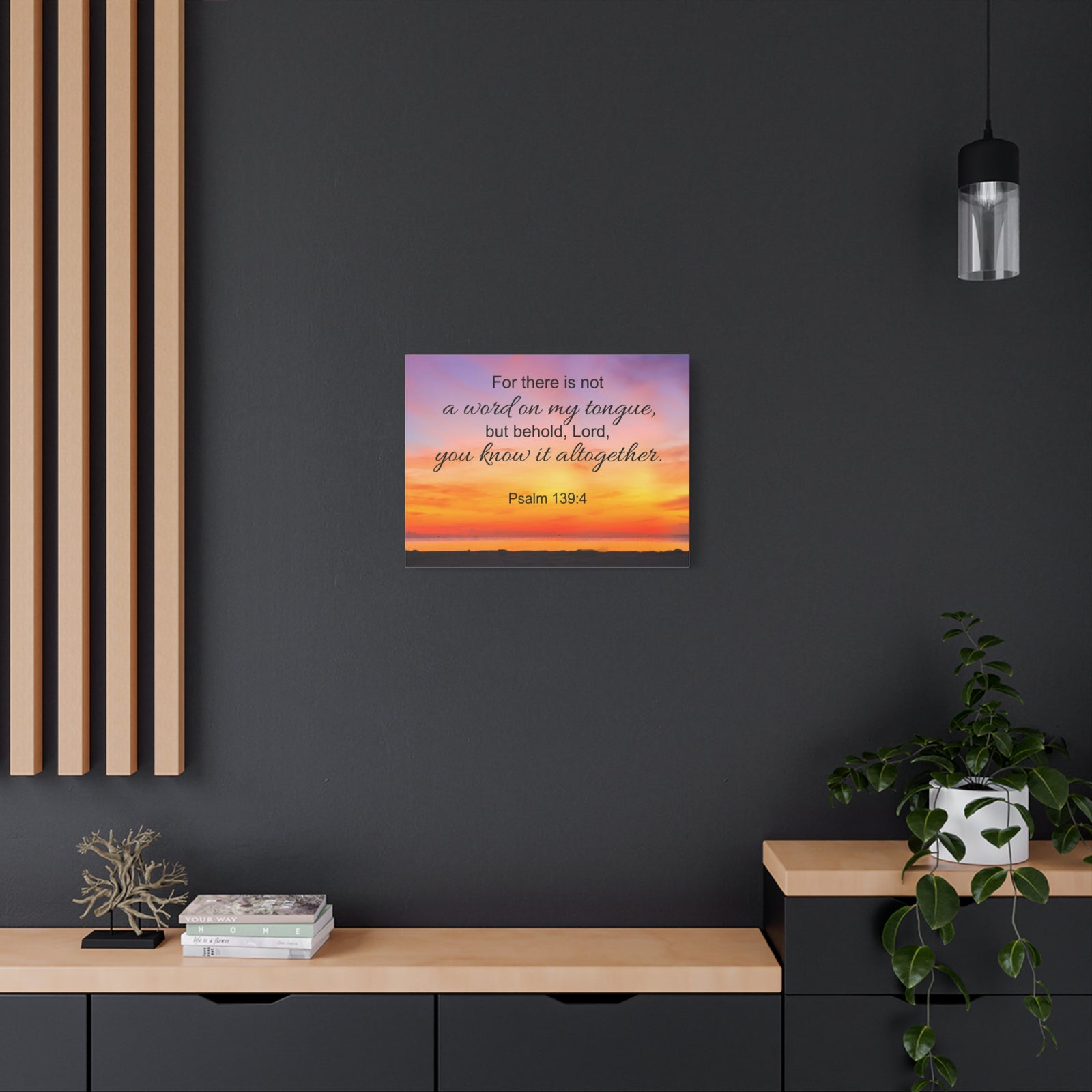 Scripture Canvas You Know It All Together Psalm 139:4 Christian Wall Art Bible Verse Print Ready to Hang-Express Your Love Gifts