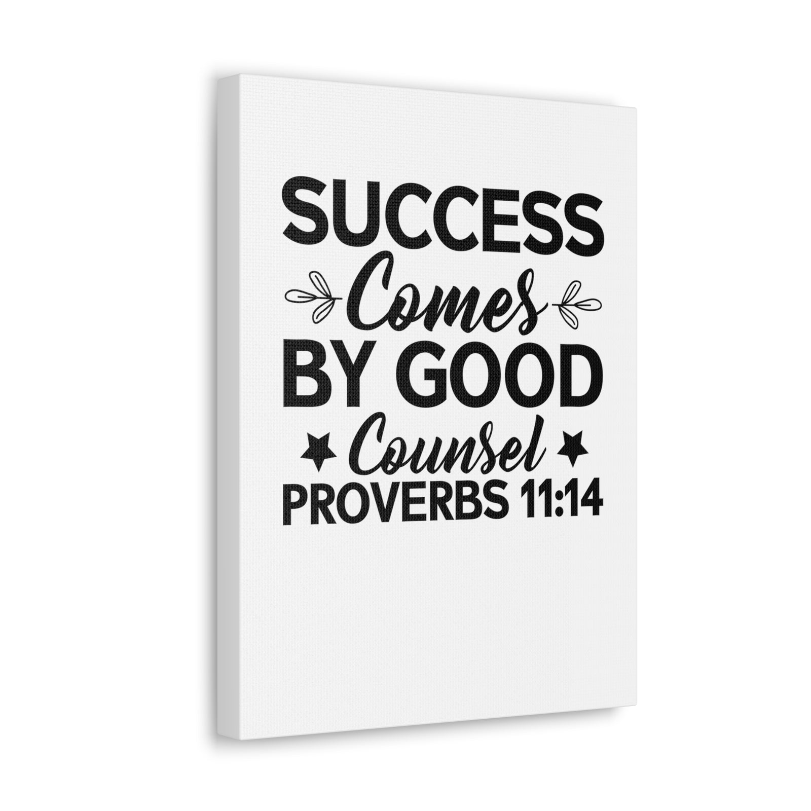 Scripture Walls Proverbs 11:14 Success Comes by Good Counsel Bible Verse Canvas Christian Wall Art Ready to Hang Unframed-Express Your Love Gifts