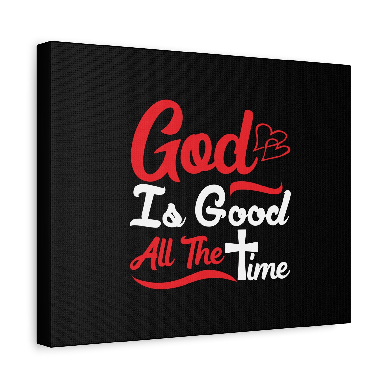 Scripture Canvas God Is Good All The Time Psalm 100:5 Christian Wall Art Bible Verse Print Ready to Hang-Express Your Love Gifts