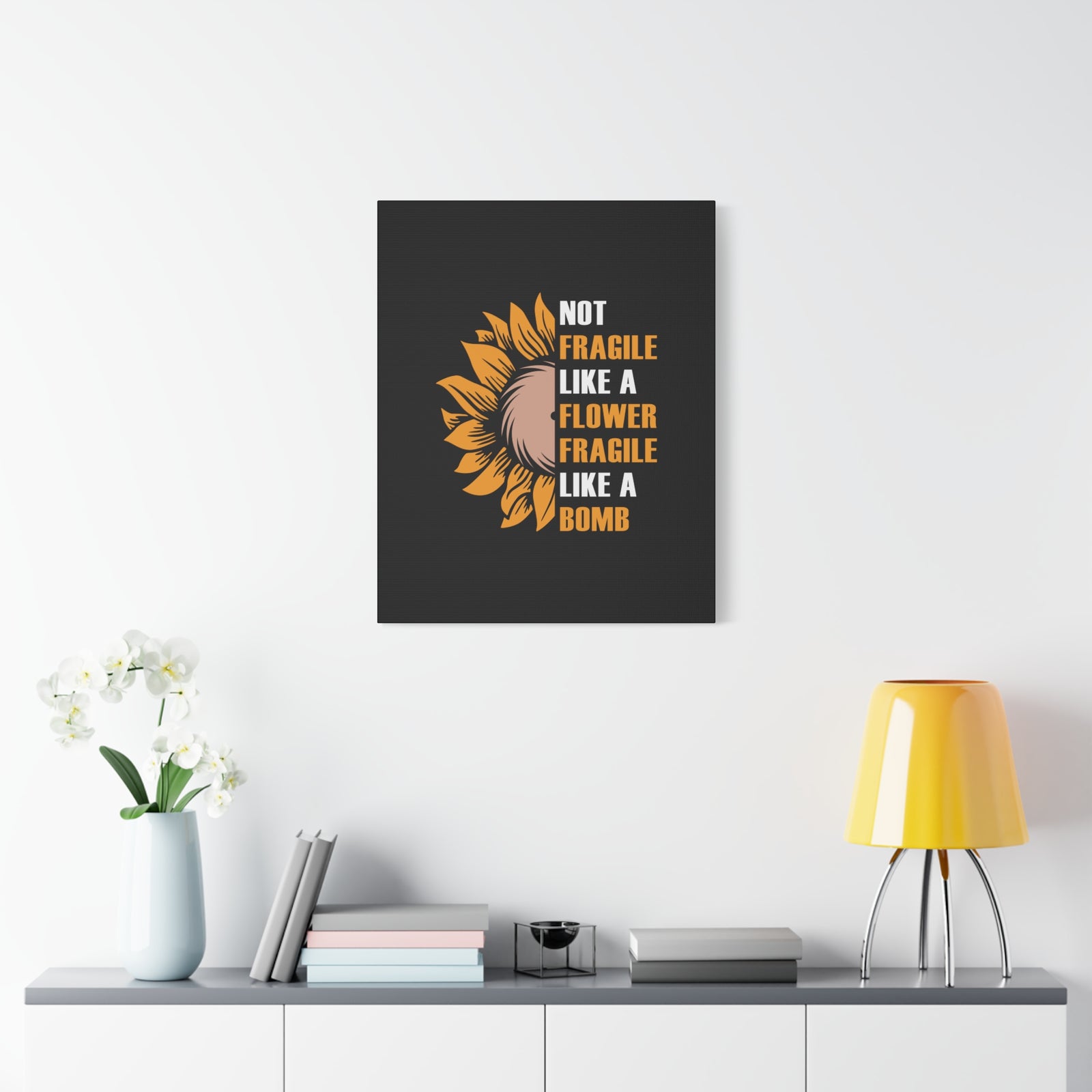 Inspirational Quote Canvas Flower Wall Art Motivational Motto Inspiring Prints Artwork Decor Ready to Hang-Express Your Love Gifts