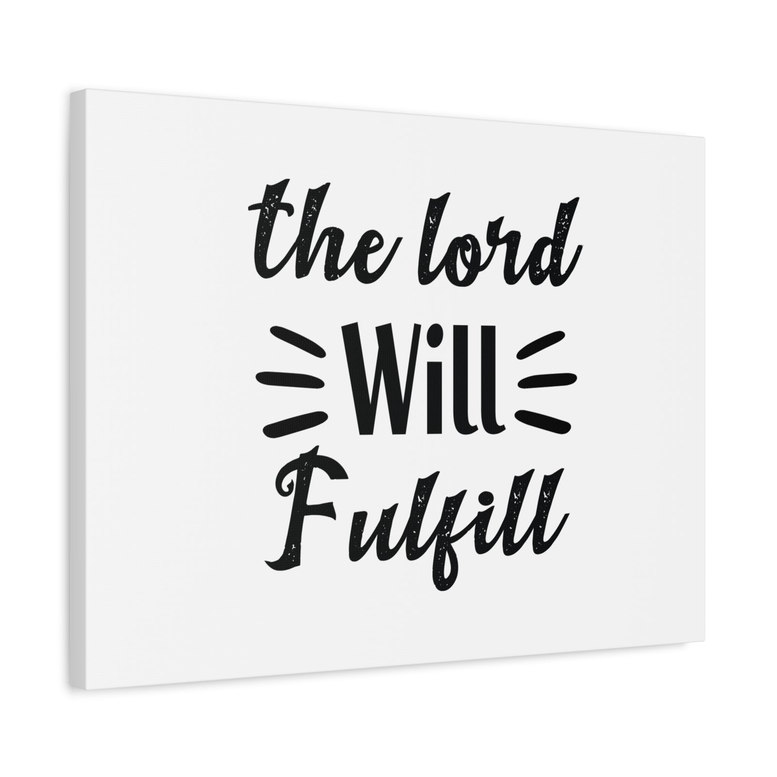 Scripture Canvas The Lord Will Fulfill Psalm 138:8 Christian Wall Art Bible Verse Print Ready to Hang-Express Your Love Gifts