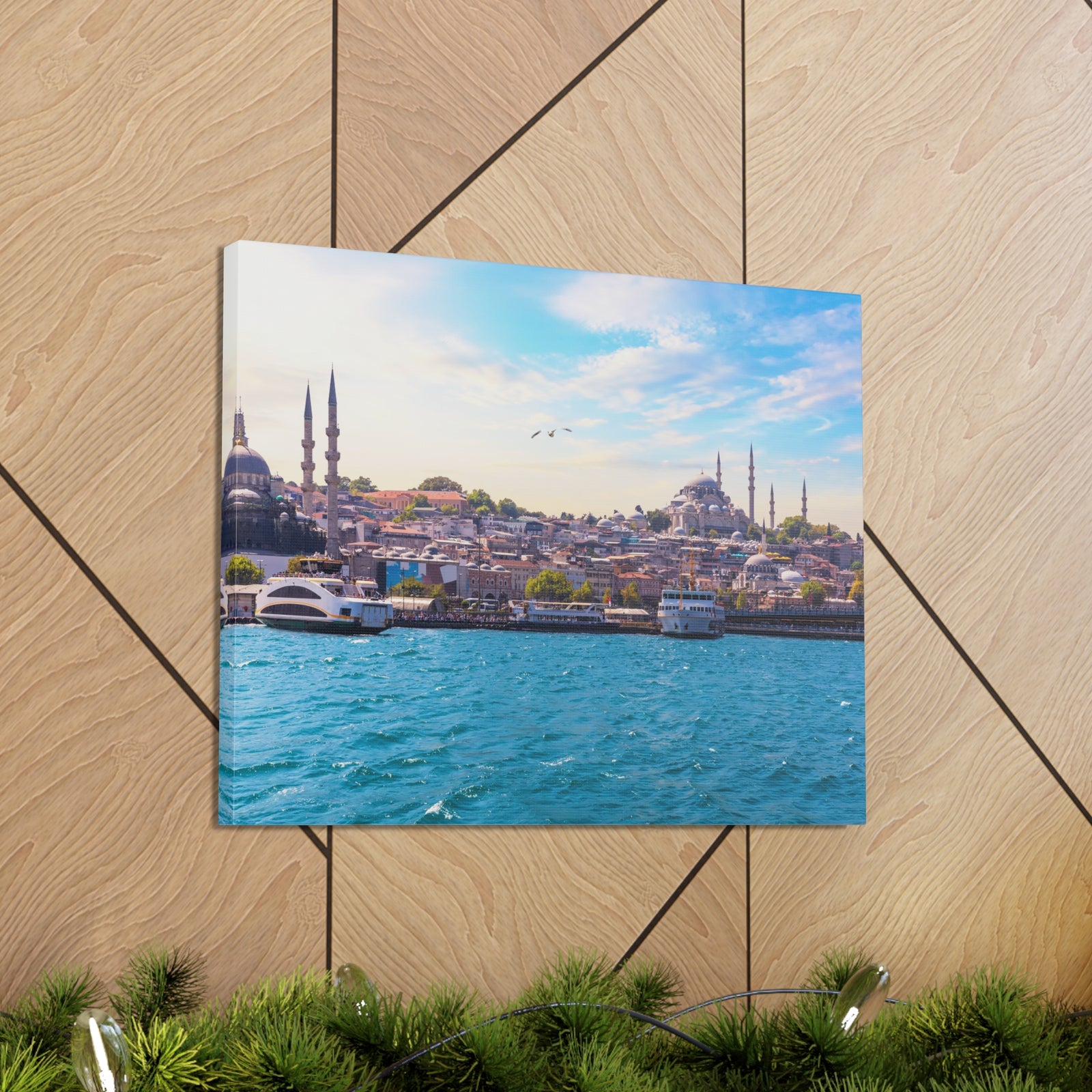 Istanbul Daytime Skyline Canvas Artwork High-Quality Breathtaking Stunning Cityscape for Home Decor Ready to Hang-Express Your Love Gifts