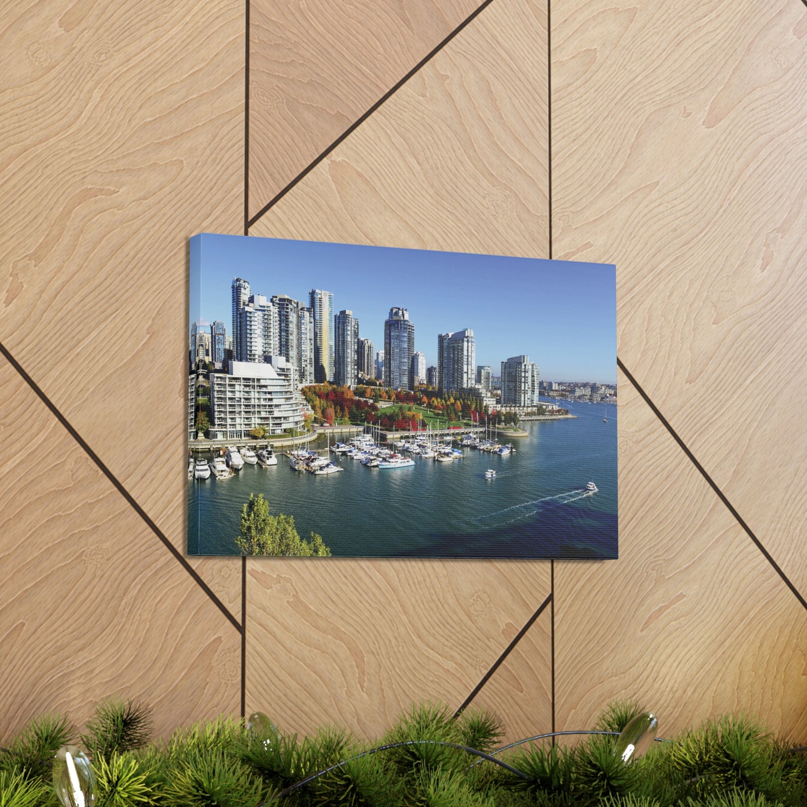Vancouver Daytime Skyline Canvas Artwork High-Quality Breathtaking Stunning Cityscape for Home Decor Ready to Hang-Express Your Love Gifts