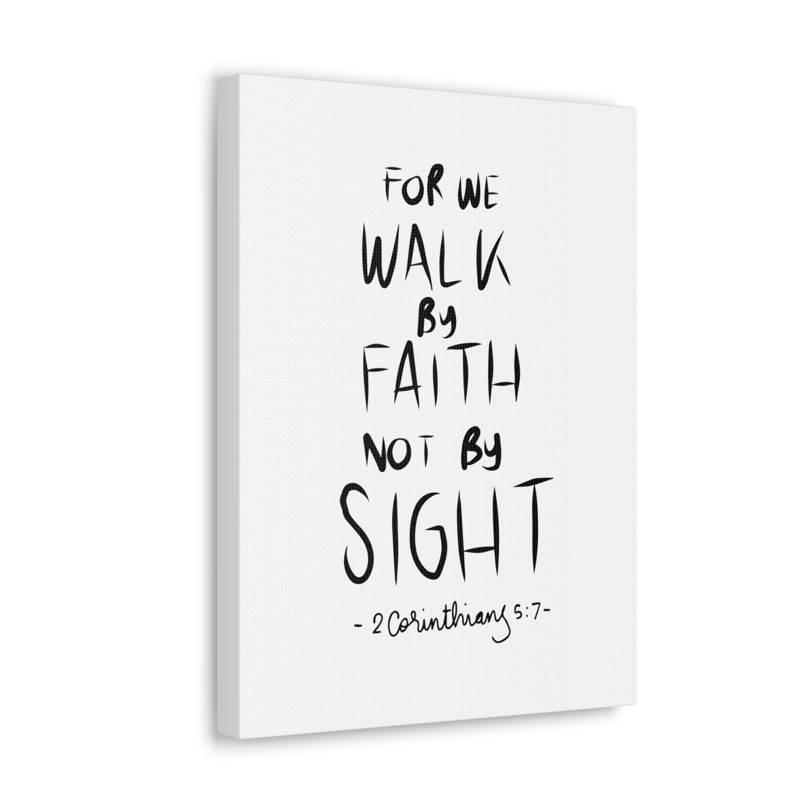 Scripture Canvas For We Walk By Faith 2 Corinthians 5:7 Christian Wall Art Bible Verse Print Ready To Hang-Express Your Love Gifts