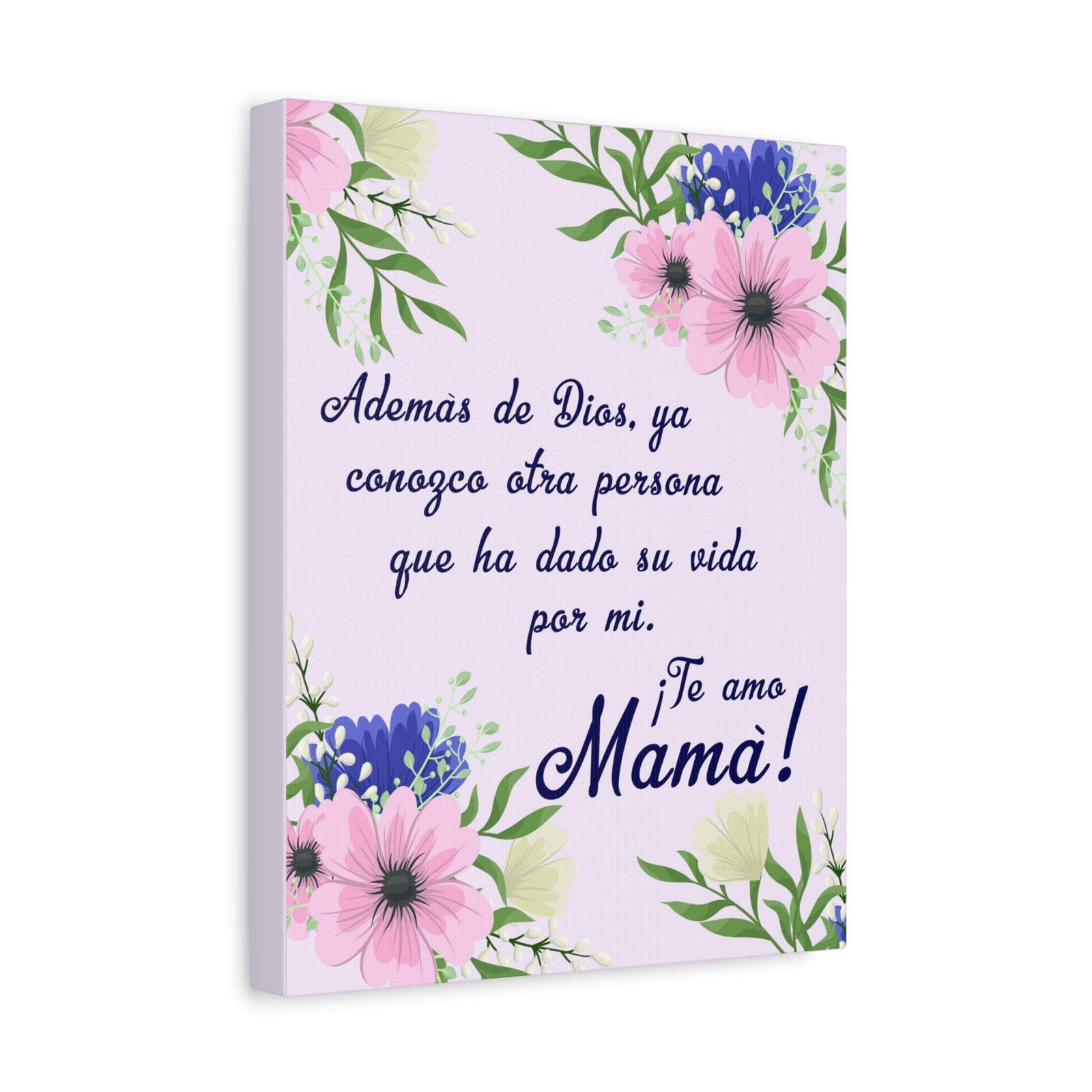 Te Amo Mama Spanish Mom Appreciation Wall Art Ready To Hang Stretched Canvas-Express Your Love Gifts