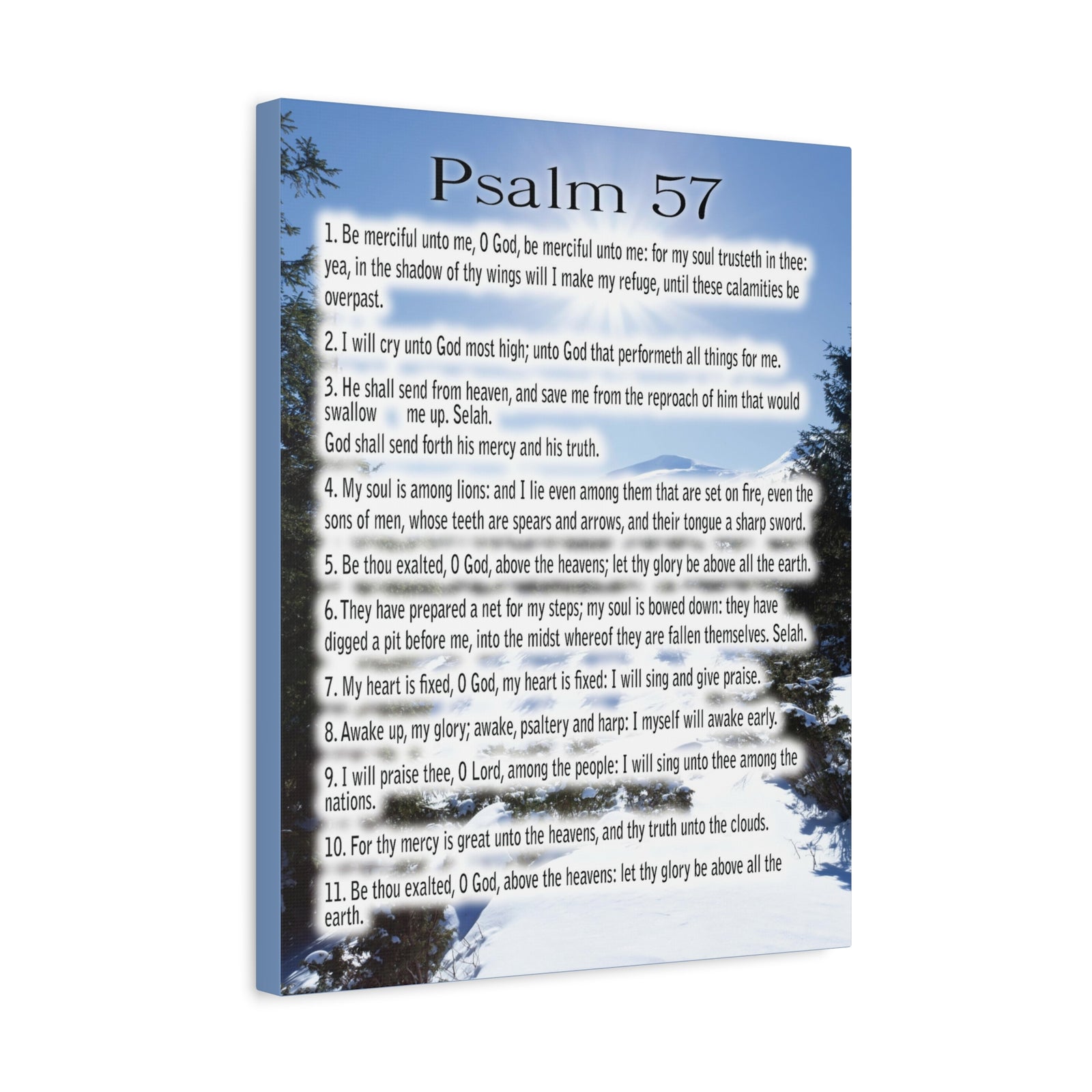 Scripture Walls Saved By Your Mercy Psalm 57:1 Christian Wall Art Print Ready to Hang-Express Your Love Gifts