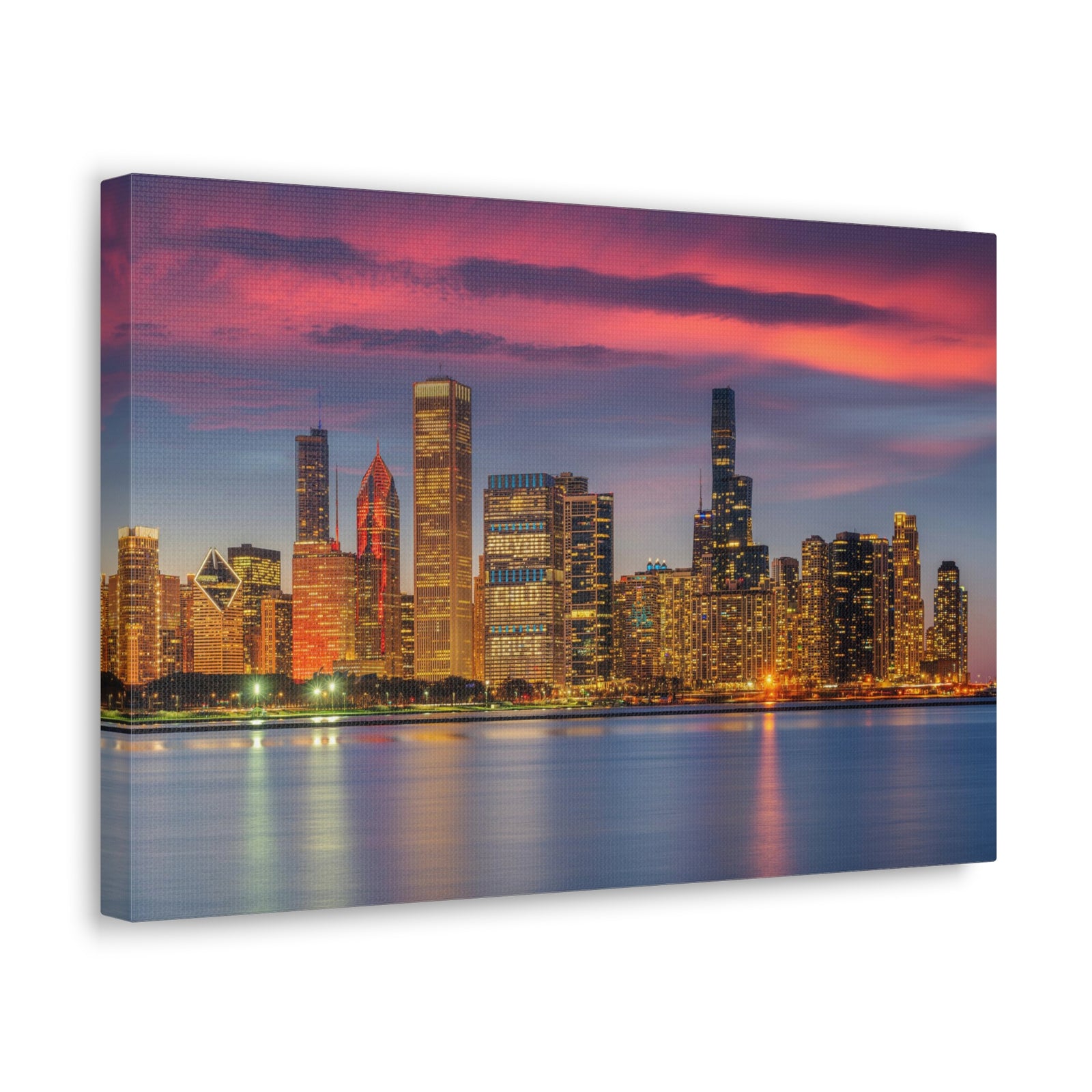 Las Vegas Night Skyline Canvas Artwork High-Quality Breathtaking Stunning Cityscape for Home Decor Ready to Hang-Express Your Love Gifts