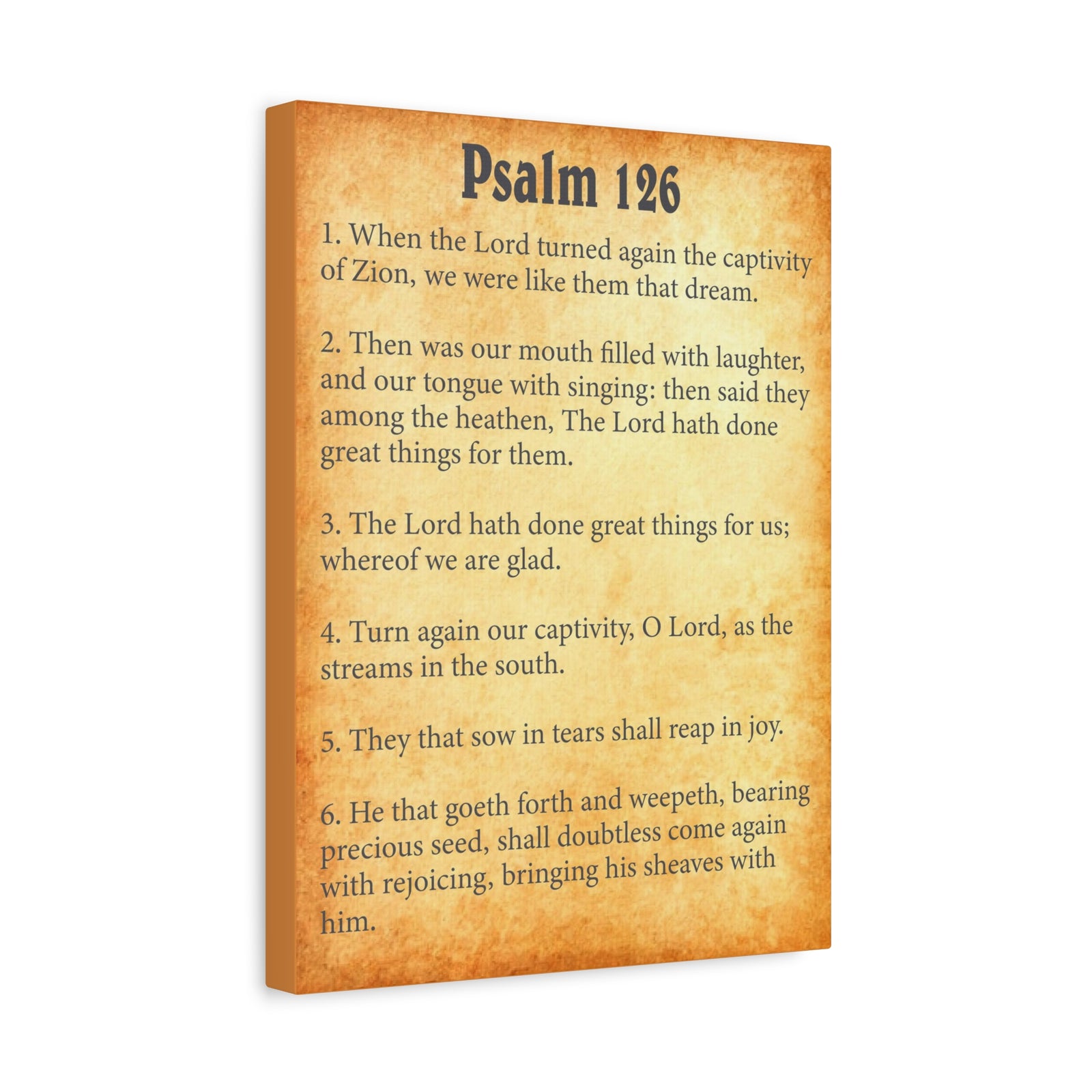 Scripture Walls Psalm 126 Gold Bible Chapter Canvas Christian Wall Art Ready to Hang-Express Your Love Gifts