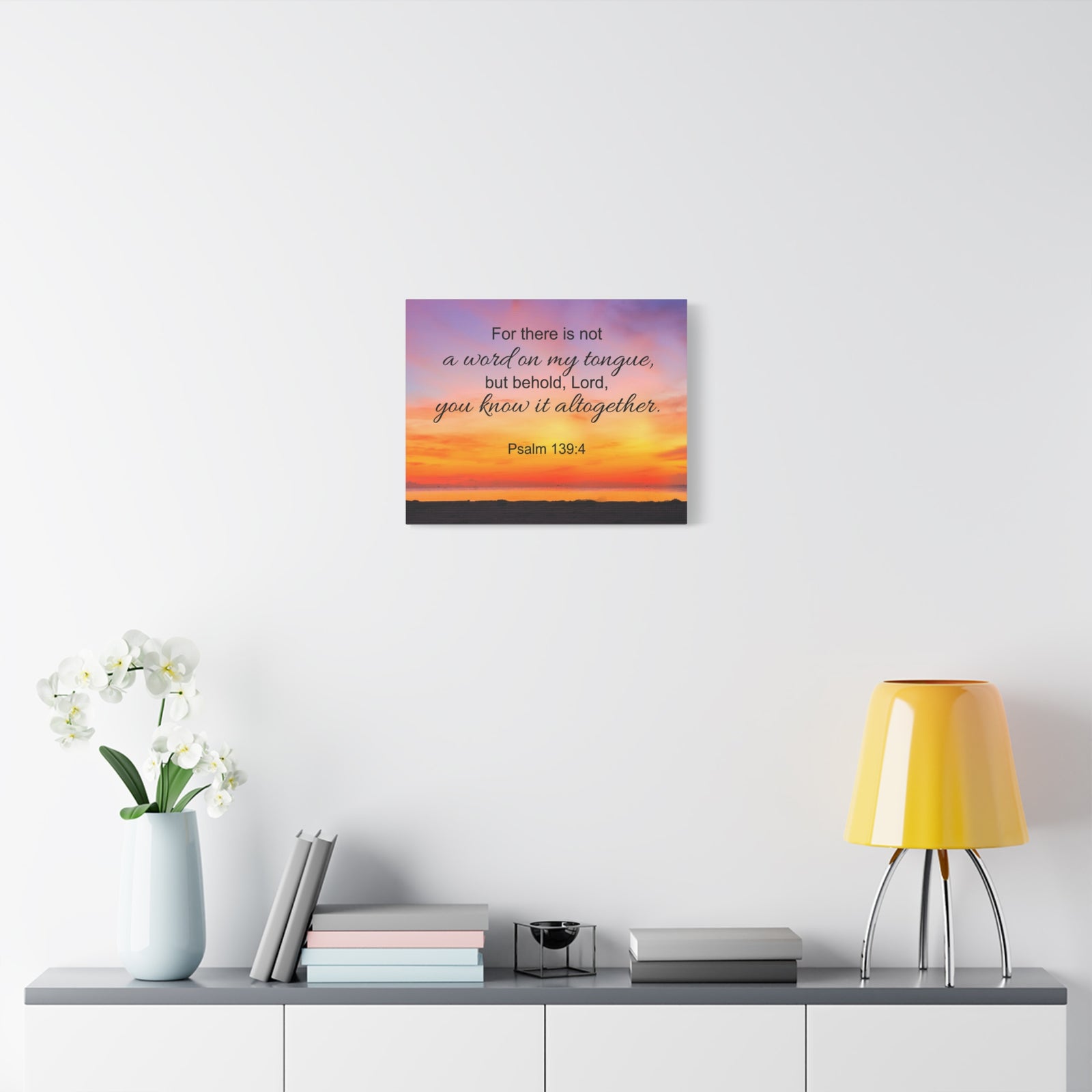 Scripture Canvas You Know It All Together Psalm 139:4 Christian Wall Art Bible Verse Print Ready to Hang-Express Your Love Gifts
