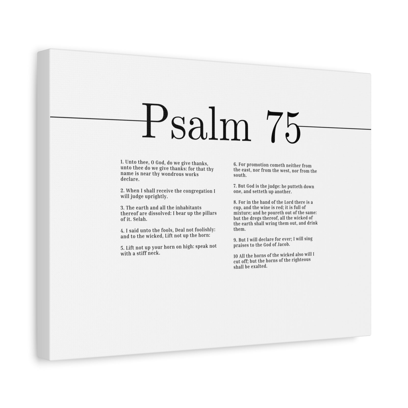 Scripture Canvas God Is The Judge Psalm 75 Christian Wall Art Bible Verse Print Ready to Hang-Express Your Love Gifts
