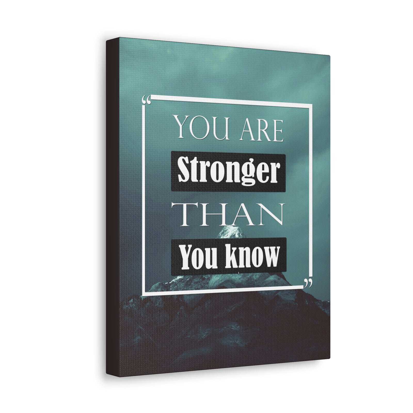 Inspirational Quote Canvas You Are Stronger Than You Know Motivational Print Ready to Hang Artwork-Express Your Love Gifts