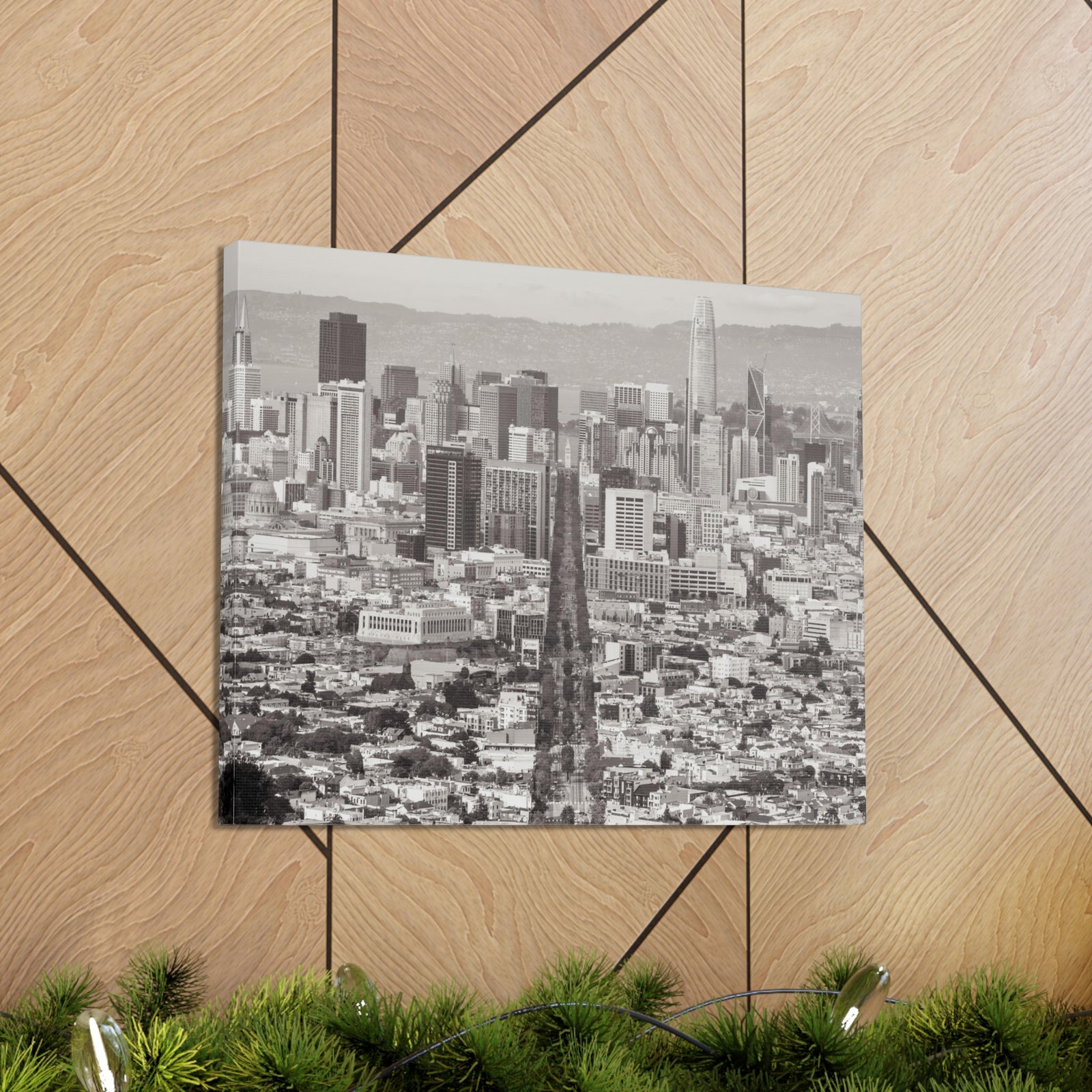 San Francisco Black And White Skyline Canvas Artwork High-Quality Breathtaking Stunning Cityscape for Home Decor Ready to Hang-Express Your Love Gifts