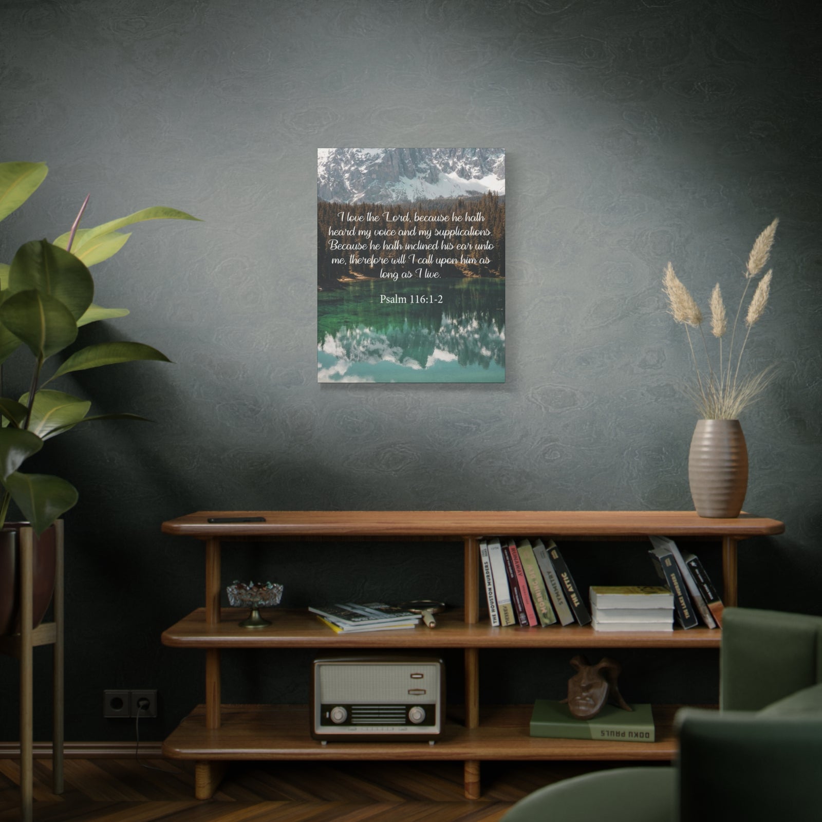 Bible Verse Canvas I Love The Lord Psalm 116:1-2 Christian Home Décor Wall Art Scripture Ready to Hang Faith Print-Express Your Love Gifts