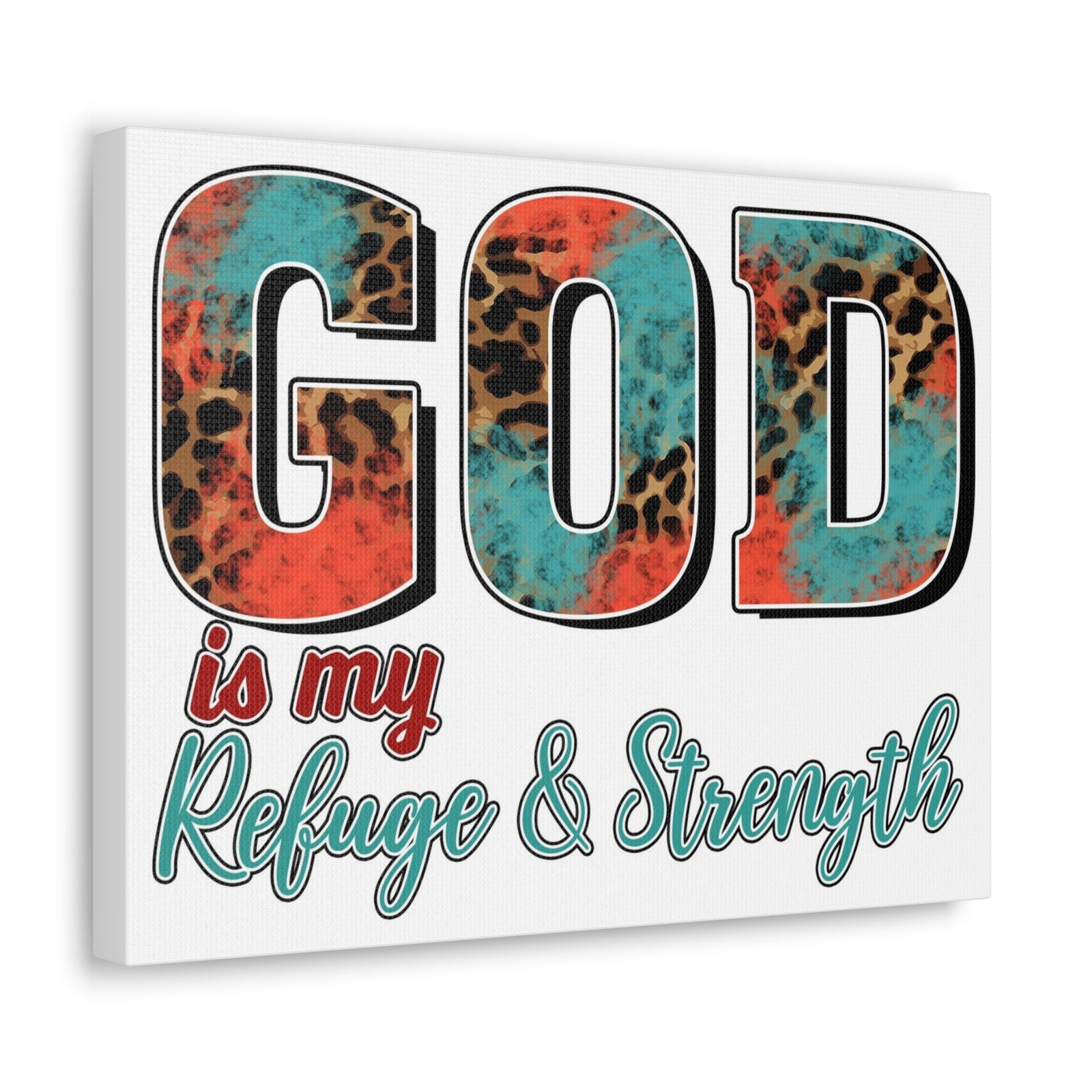 Scripture Walls My Refuge My Strength Bible Verse Canvas Christian Wall Art Ready to Hang Unframed-Express Your Love Gifts