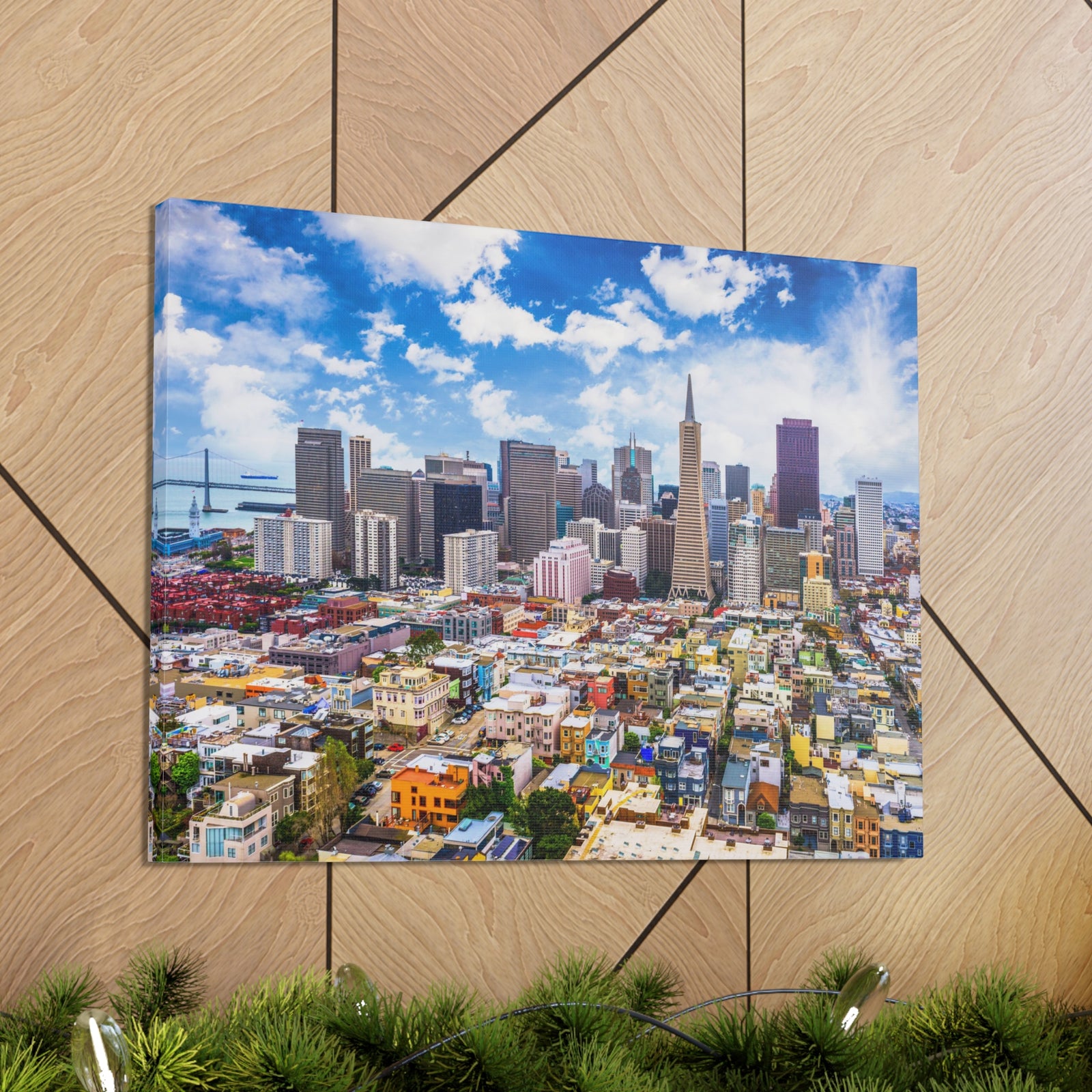 San Francisco Daytime Skyline Canvas Artwork High-Quality Breathtaking Stunning Cityscape for Home Decor Ready to Hang-Express Your Love Gifts
