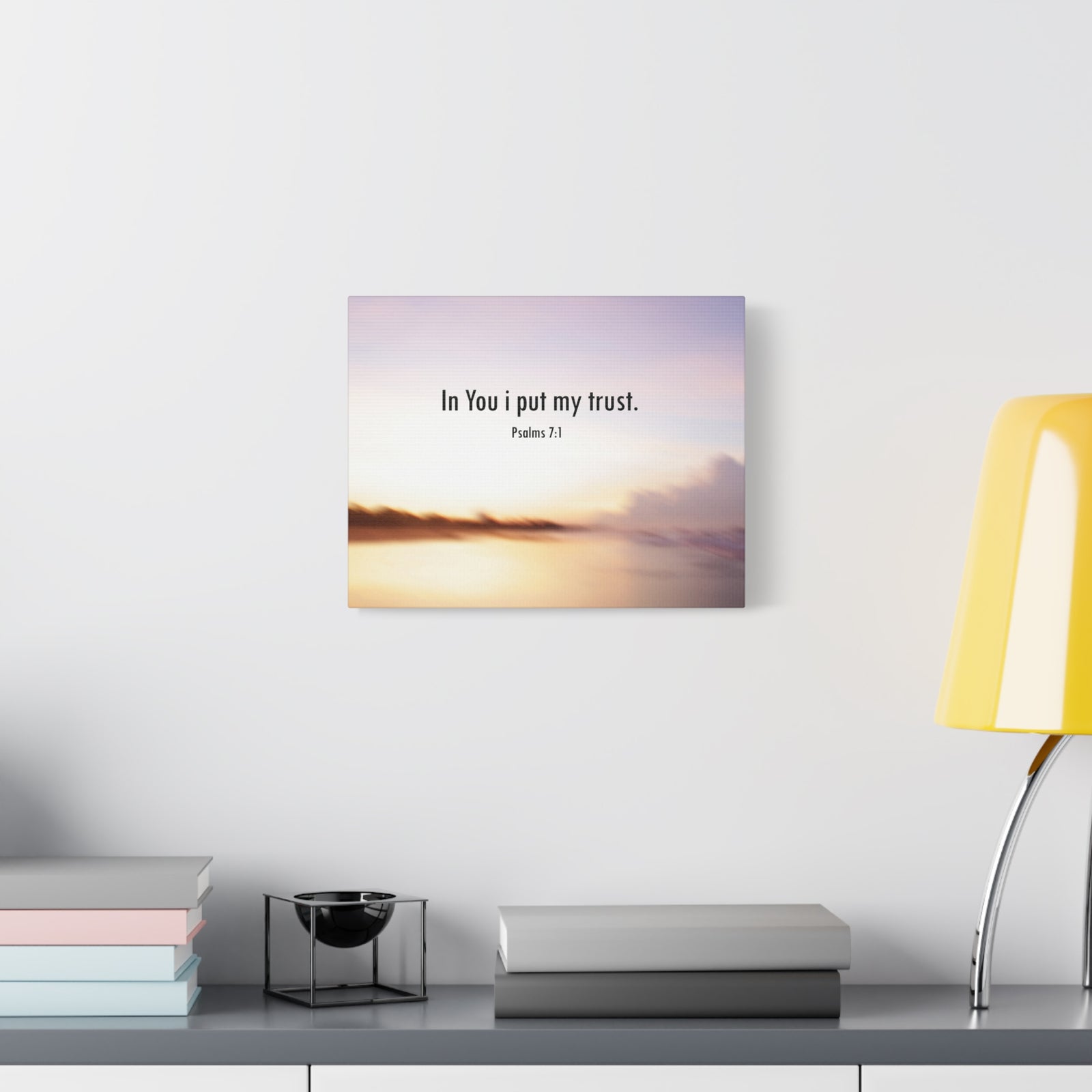 Scripture Canvas Put My Trust Psalms 7:1 Christian Wall Art Bible Verse Print Ready to Hang-Express Your Love Gifts