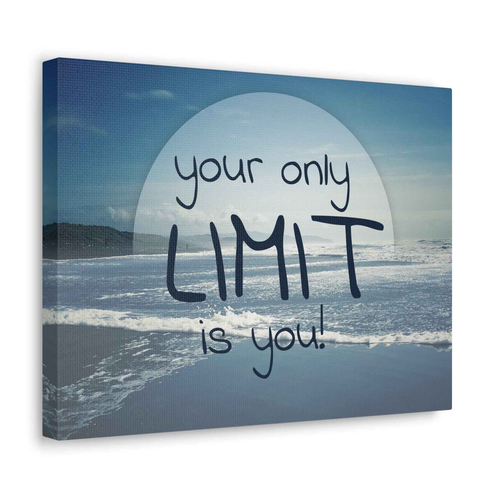 Inspirational Quote Canvas Your Only Limit Is You Wall Art Motivational Motto Inspiring Prints Artwork Decor Ready to Hang-Express Your Love Gifts