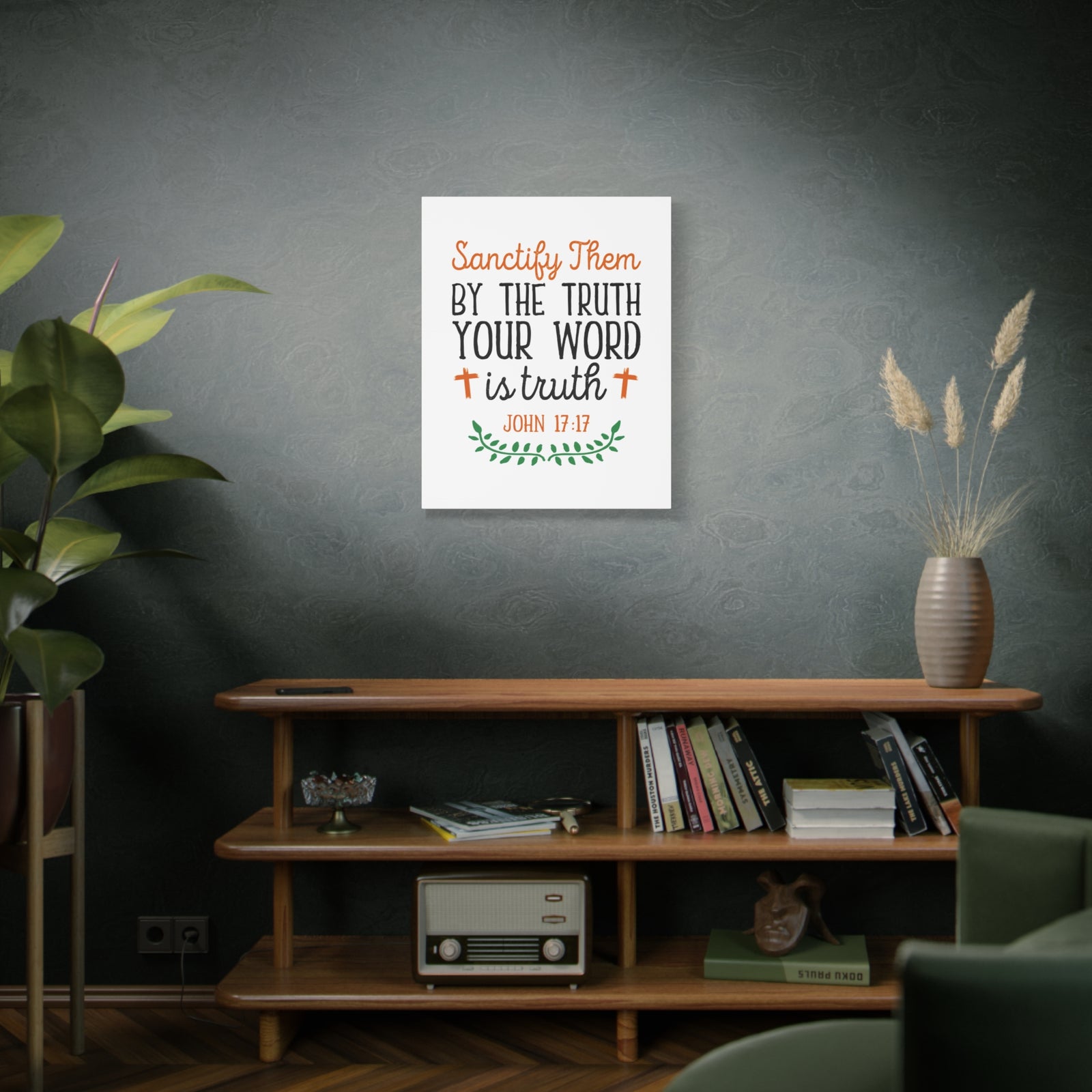 Scripture Canvas Your Word Is The Truth John 17:17 Christian Wall Art Bible Verse Print Ready to Hang-Express Your Love Gifts