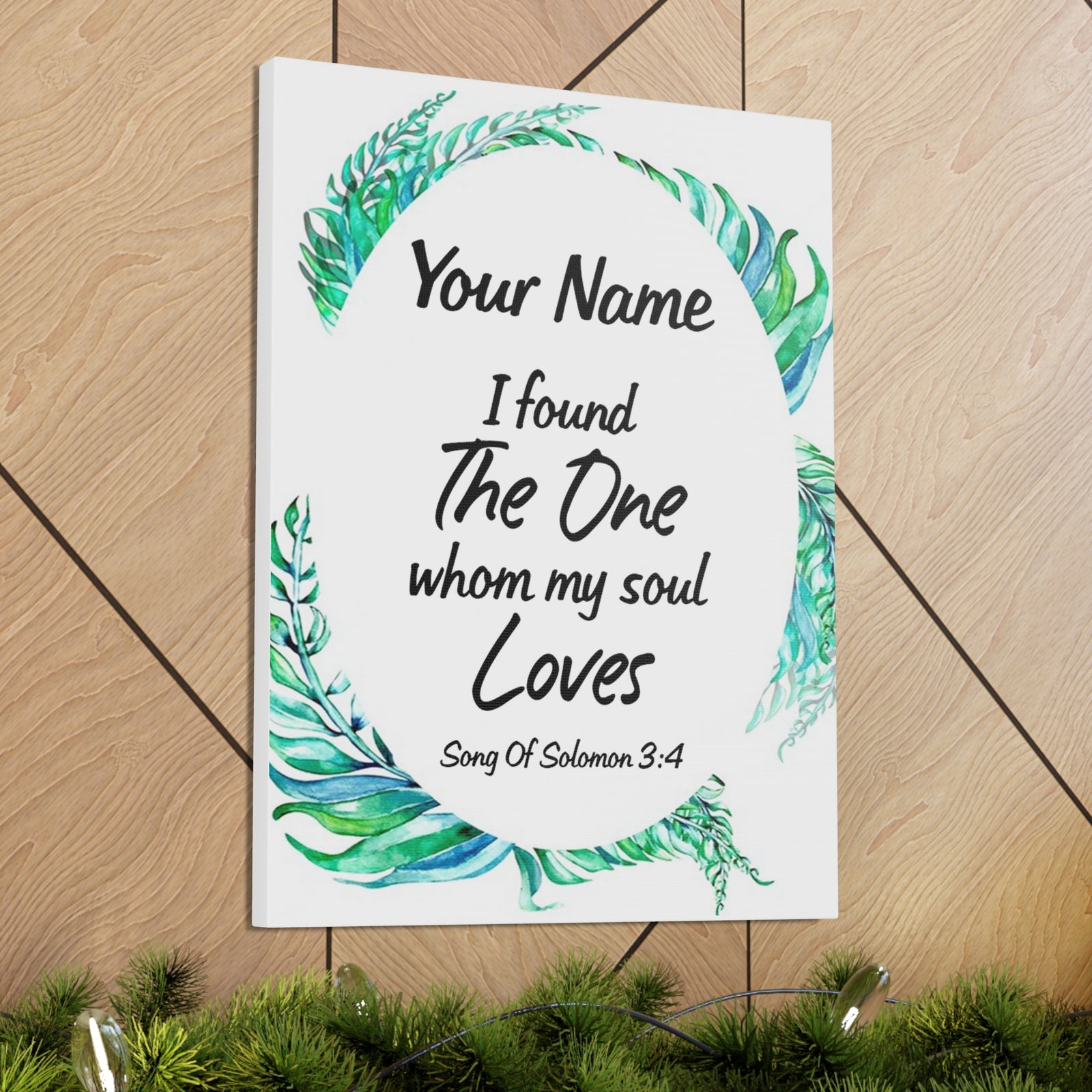 Personalized Soulmate Song Of Solomon 3:4 Bible Chapter Canvas Christian Wall Art Ready to Hang-Express Your Love Gifts
