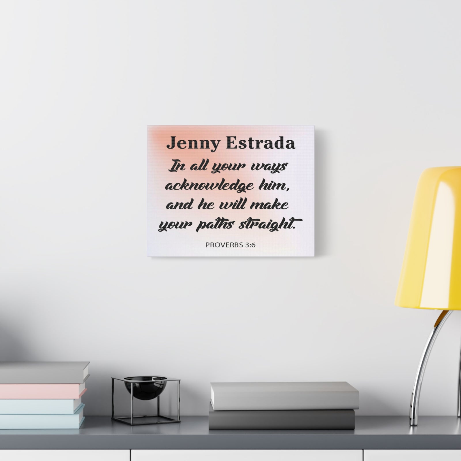 Pesronalized Proverbs 3:6 Canvas Gallery Wraps-Express Your Love Gifts