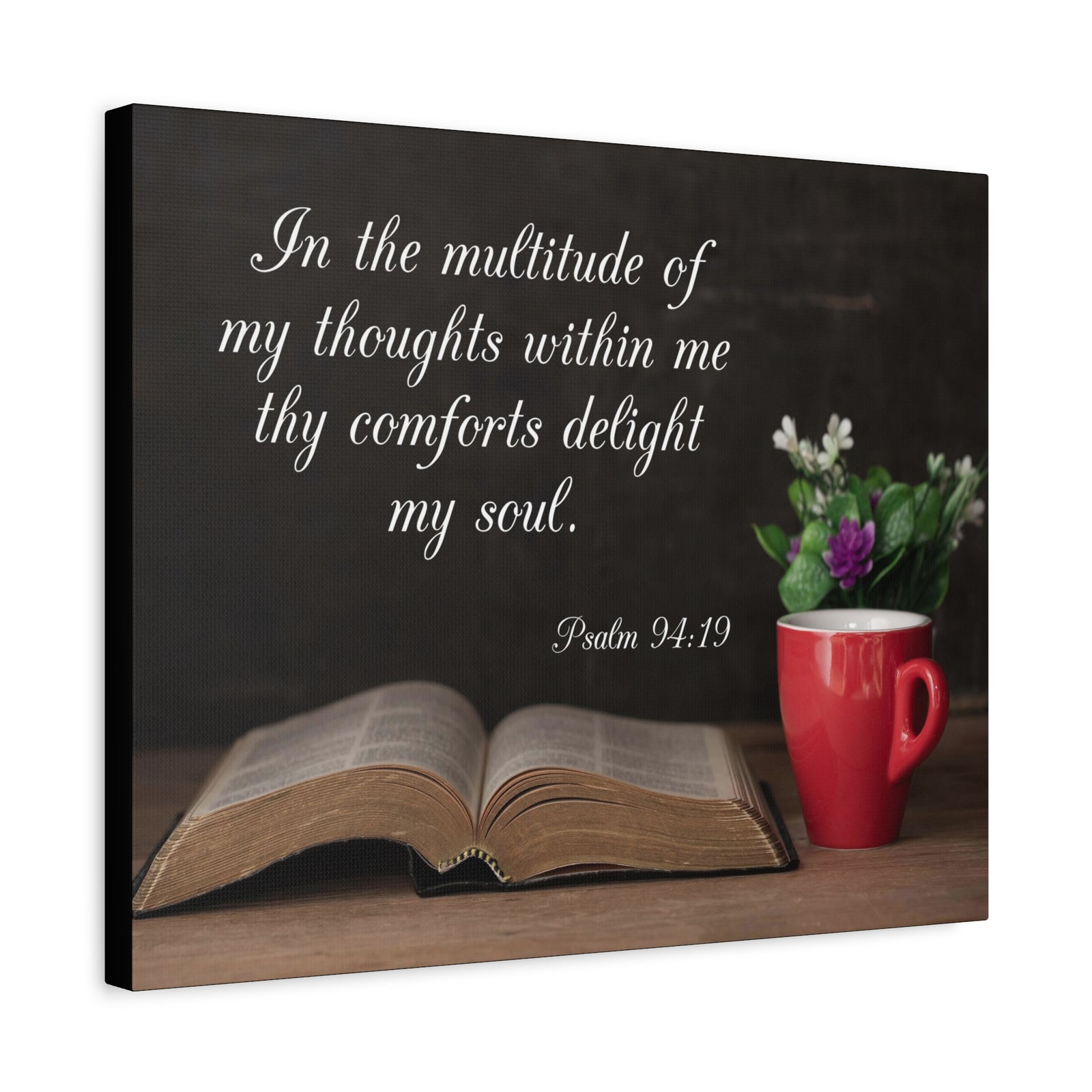 Bible Verse Canvas Delight My Soul Psalm 94:19 Wall Art Christian Home Decor-Express Your Love Gifts