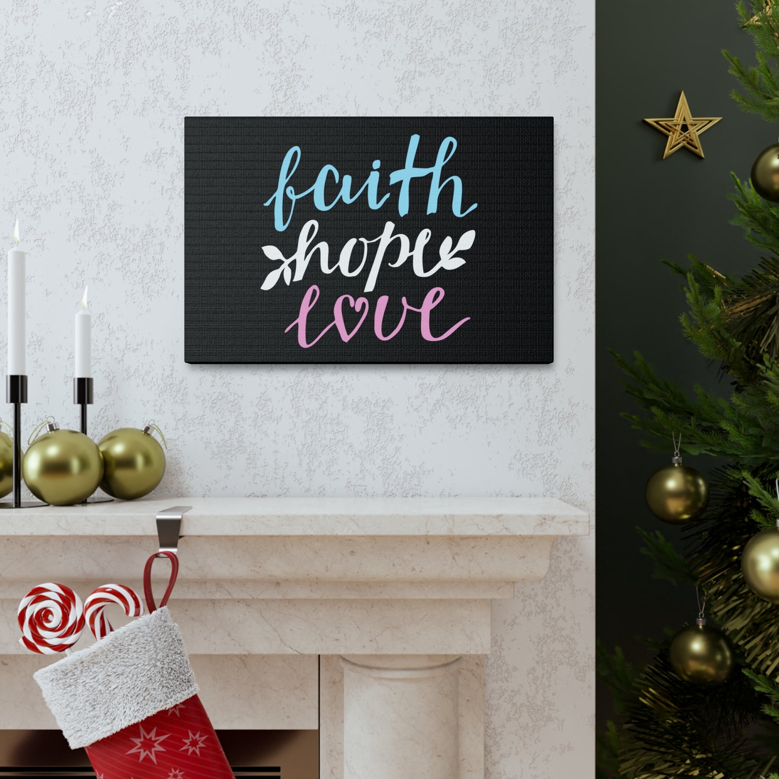 Scripture Walls Faith Hope Love Colors 1 Corinthians 13:13 Christian Wall Art Bible Verse Print Ready To Hang-Express Your Love Gifts