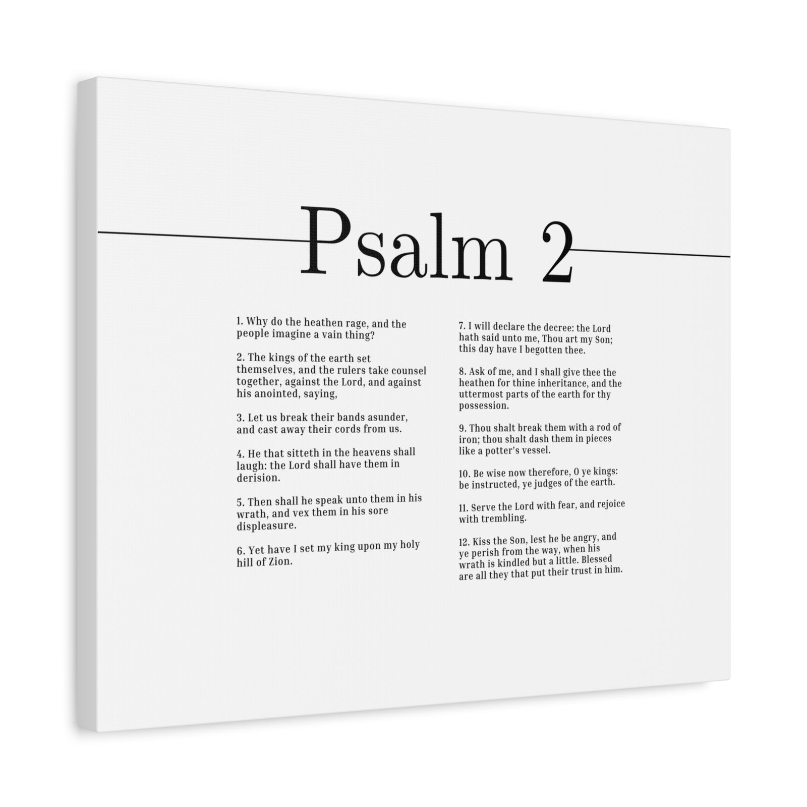 Scripture Canvas He That Sitteth In The Heavens Psalm 2 Christian Wall Art Bible Verse Print Ready to Hang-Express Your Love Gifts
