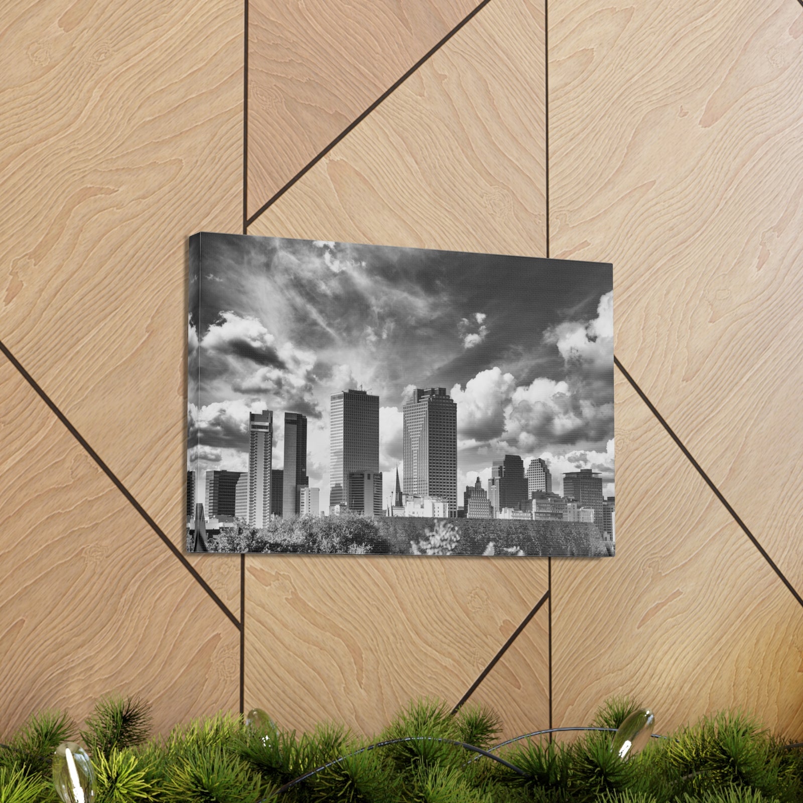 New Orleans Black And White Skyline Canvas Artwork High-Quality Breathtaking Stunning Cityscape for Home Decor Ready to Hang-Express Your Love Gifts
