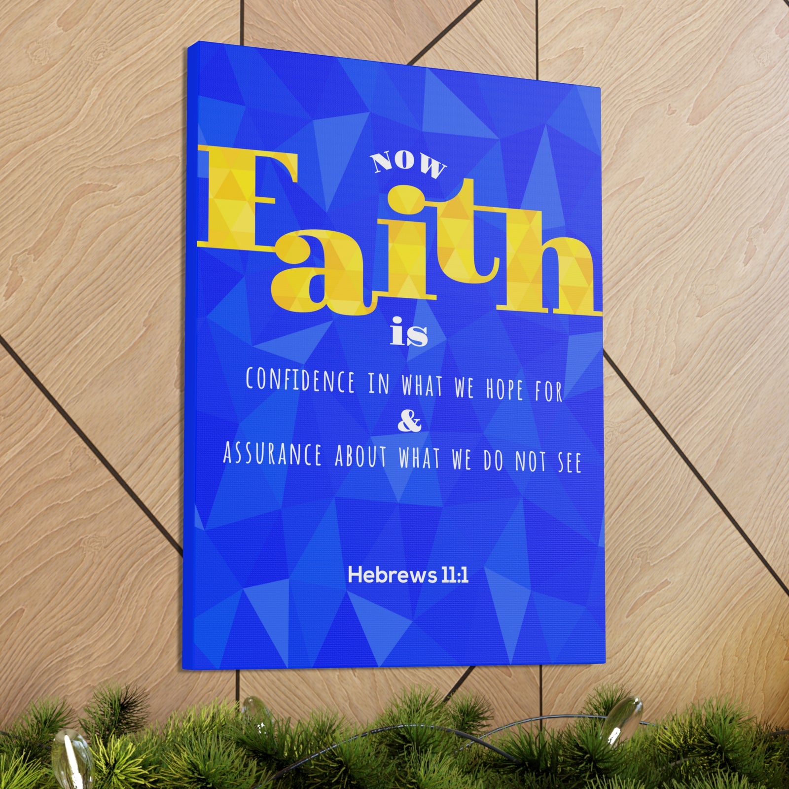 Scripture Canvas Now Faith Is Confidence Hebrews 11:1 Christian Wall Art Bible Verse Print Ready To Hang-Express Your Love Gifts