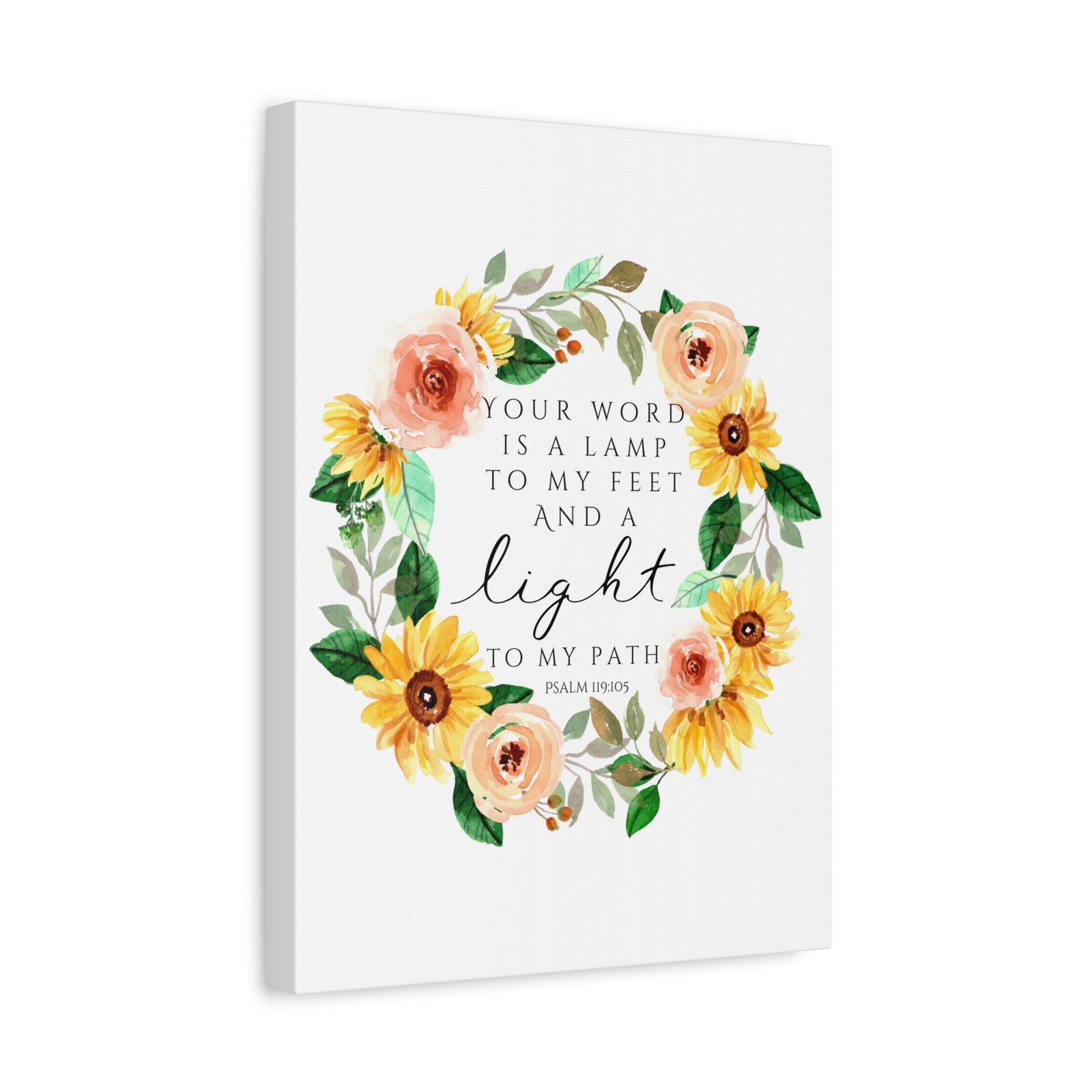 Scripture Walls Psalm 119:105 To My Path Bible Verse Canvas Christian Wall Art Ready to Hang Unframed-Express Your Love Gifts