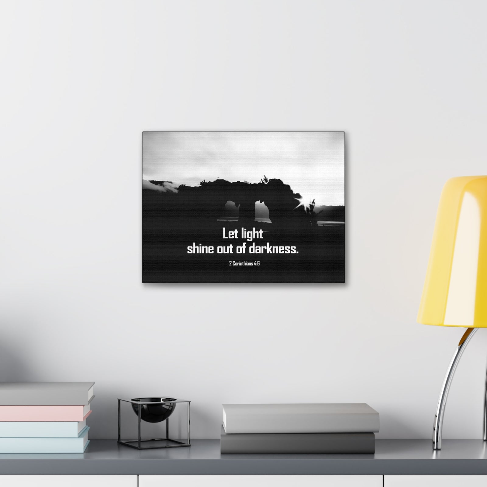 Scripture Walls Let Light Shine 2 Corinthians 4:6 Bible Verse Canvas Christian Wall Art Ready to Hang Unframed-Express Your Love Gifts