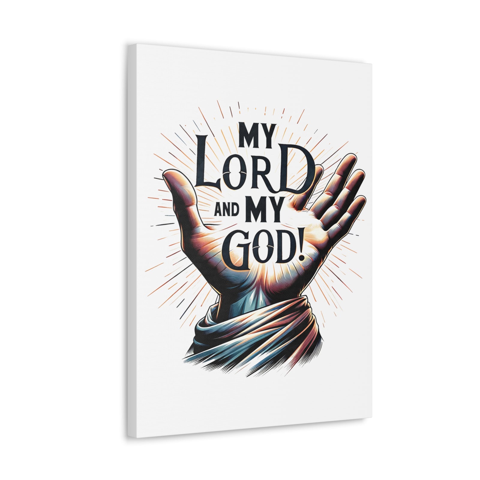 Scripture Walls John 20:28 My Lord and My God! Bible Verse Canvas Christian Wall Art Ready to Hang Unframed-Express Your Love Gifts