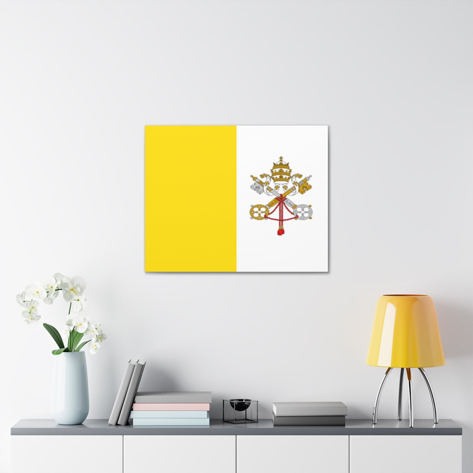 Vatican City Country Flag Canvas Vibrant Wall Art Unframed Home Decor-Express Your Love Gifts