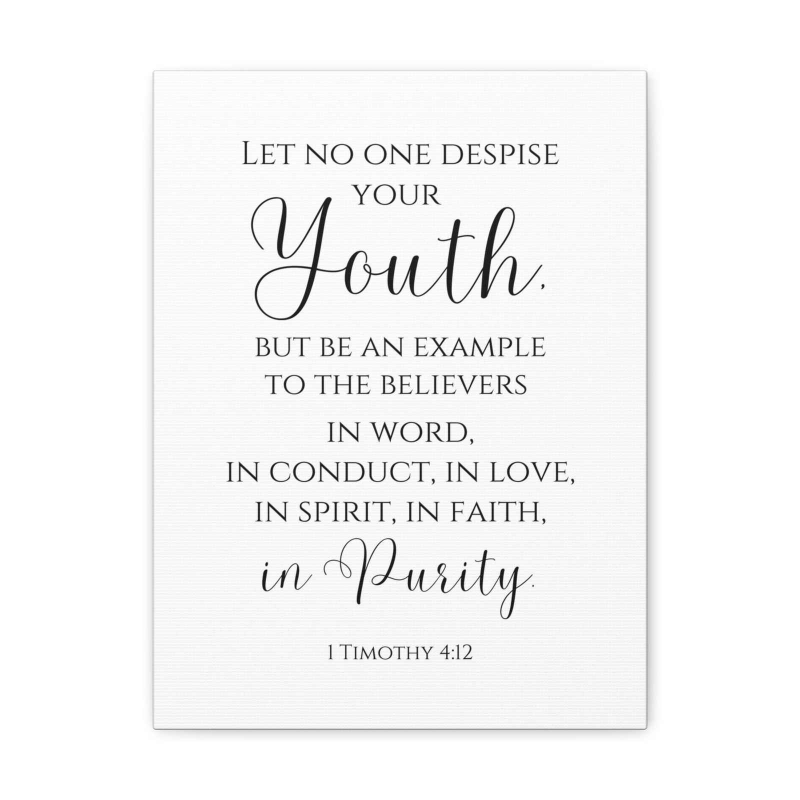 Scripture Walls 1 Timothy 4:12 Be An Example Bible Verse Canvas Christian Wall Art Ready to Hang Unframed-Express Your Love Gifts