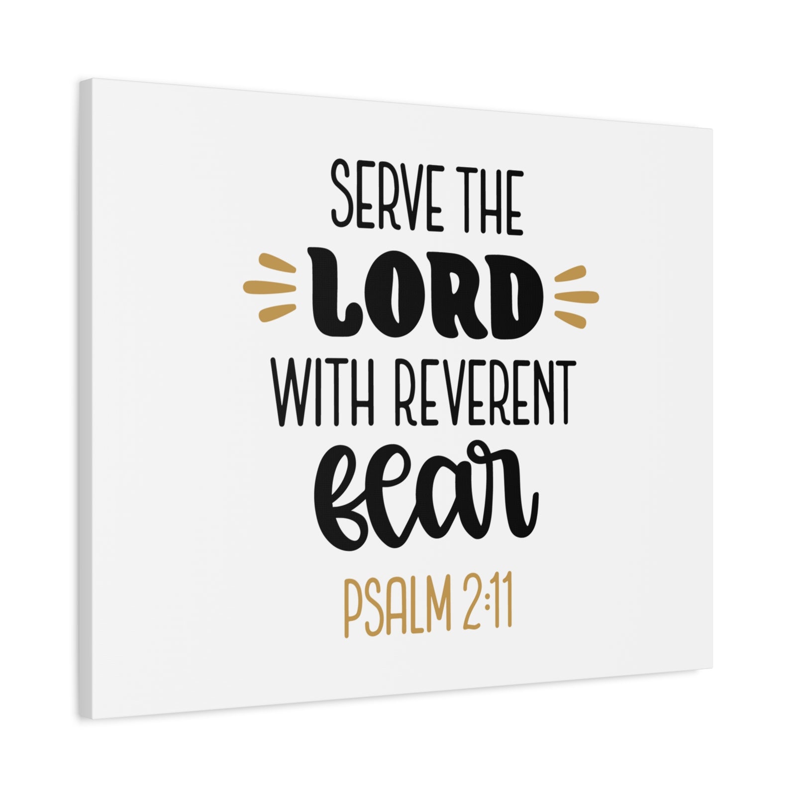 Scripture Canvas Serve The Lord Psalm 2:11 Christian Wall Art Bible Verse Print Ready to Hang-Express Your Love Gifts