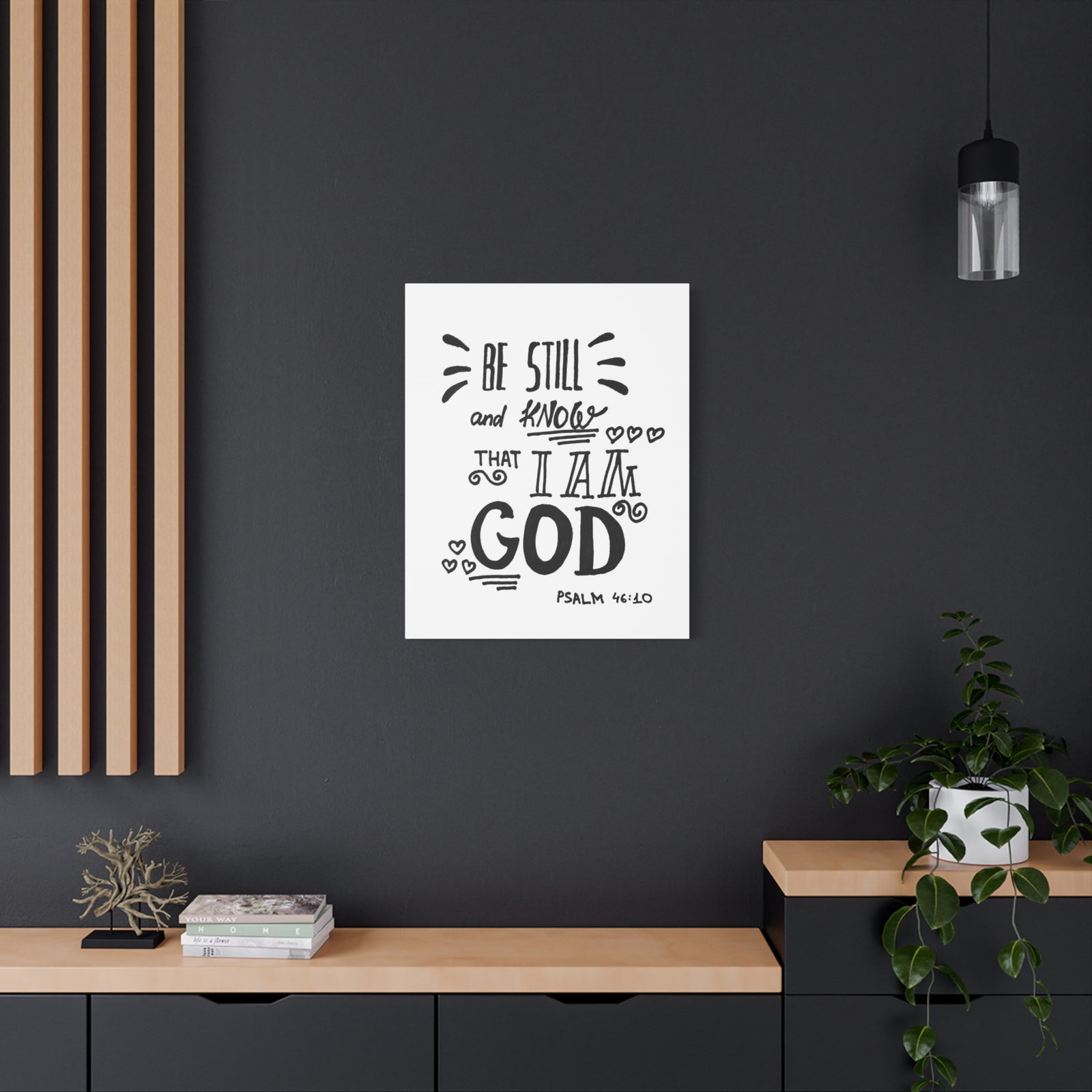 Scripture Walls I Am God Psalm 46:10 Bible Verse Canvas Christian Wall Art Ready to Hang-Express Your Love Gifts