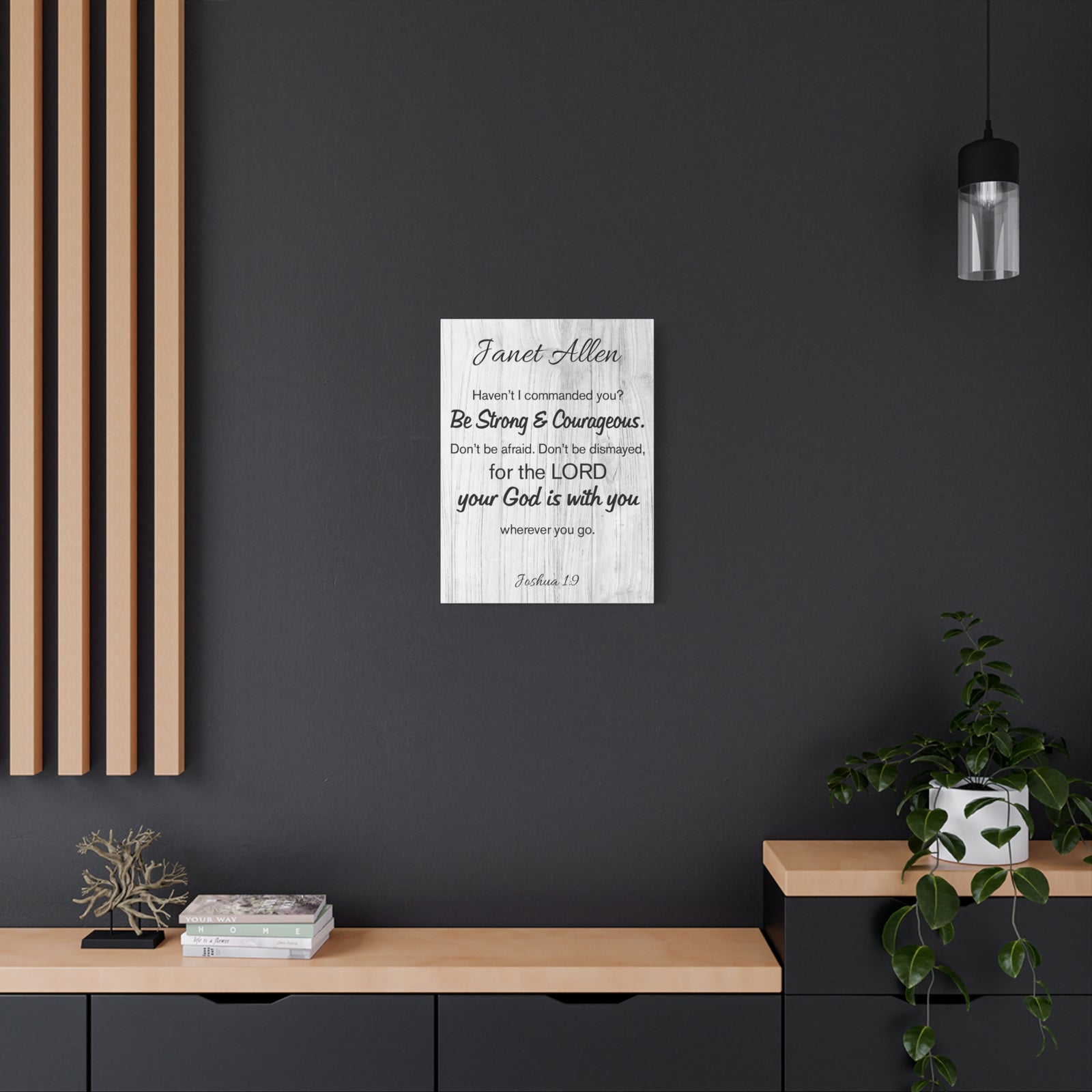 Scripture Walls Personalized Joshua 1:9 Bible Chapter Canvas Christian Wall Art Ready to Hang-Express Your Love Gifts