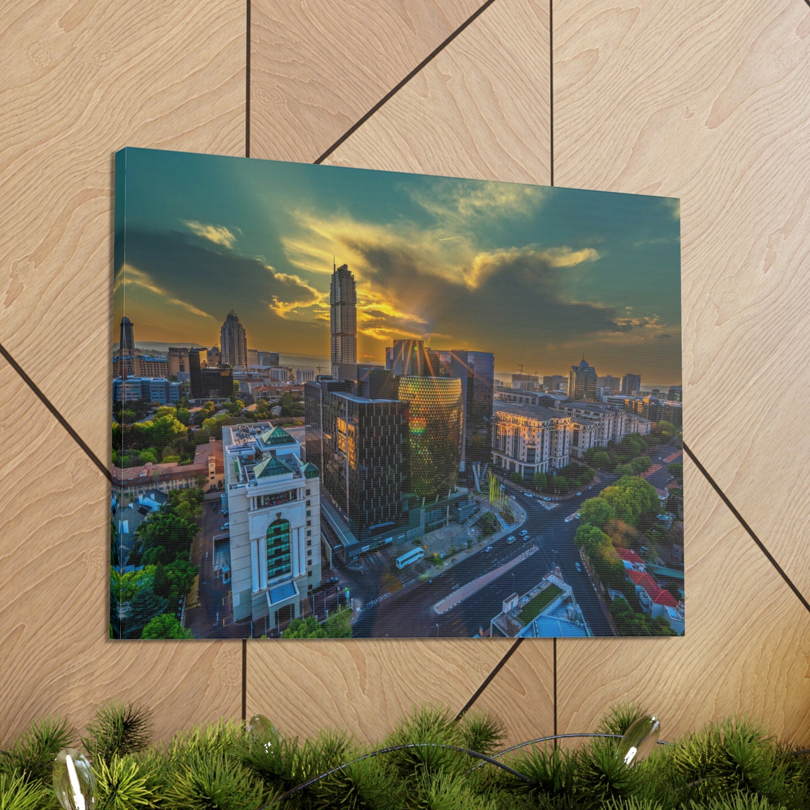 Johannesburg Daytime Skyline Canvas Artwork High-Quality Breathtaking Stunning Cityscape for Home Decor Ready to Hang-Express Your Love Gifts